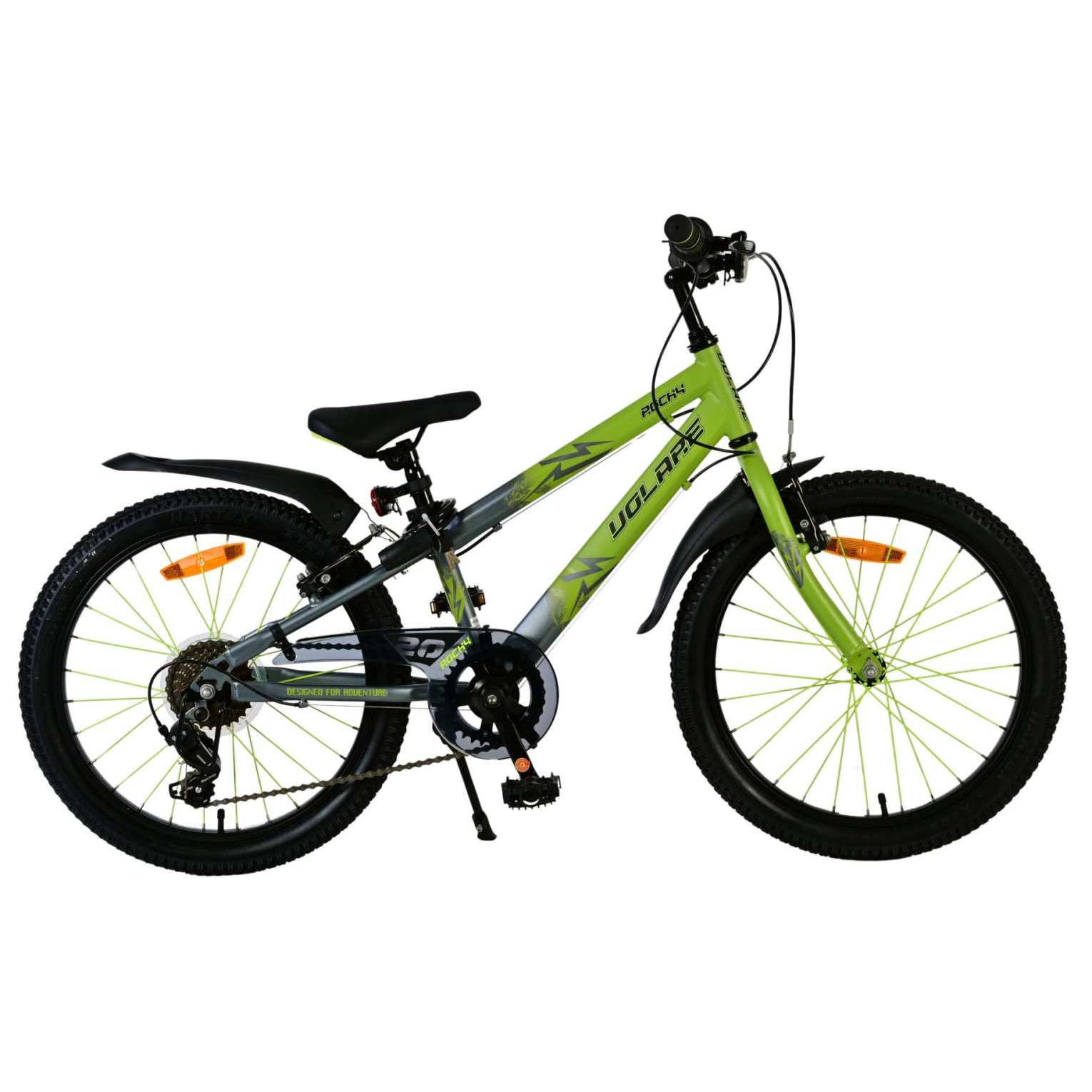 Volare Rocky Fiets - 20 inch - 7 speed - Groen/Grijs