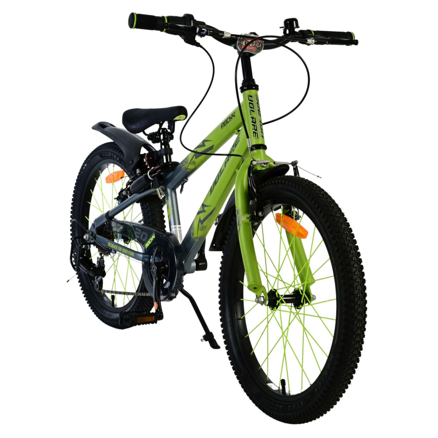 Volare Rocky Fiets - 20 inch - 7 speed - Groen/Grijs