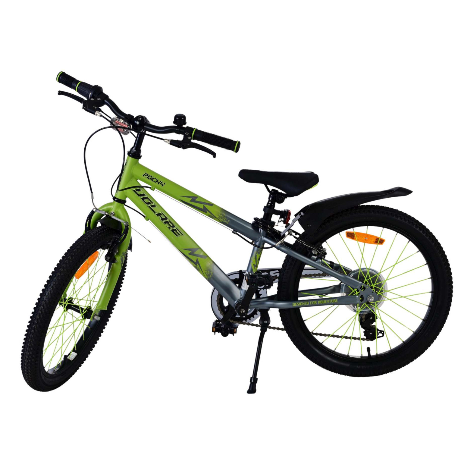 Volare Rocky Fiets - 20 inch - 7 speed - Groen/Grijs