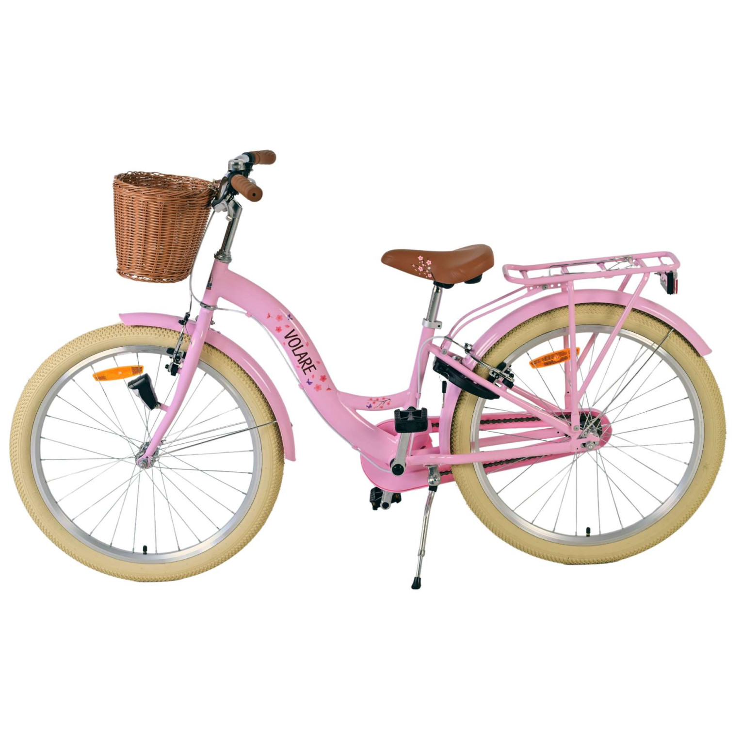 Volare Blossom Fiets - 24 inch - Roze - Twee handremmen