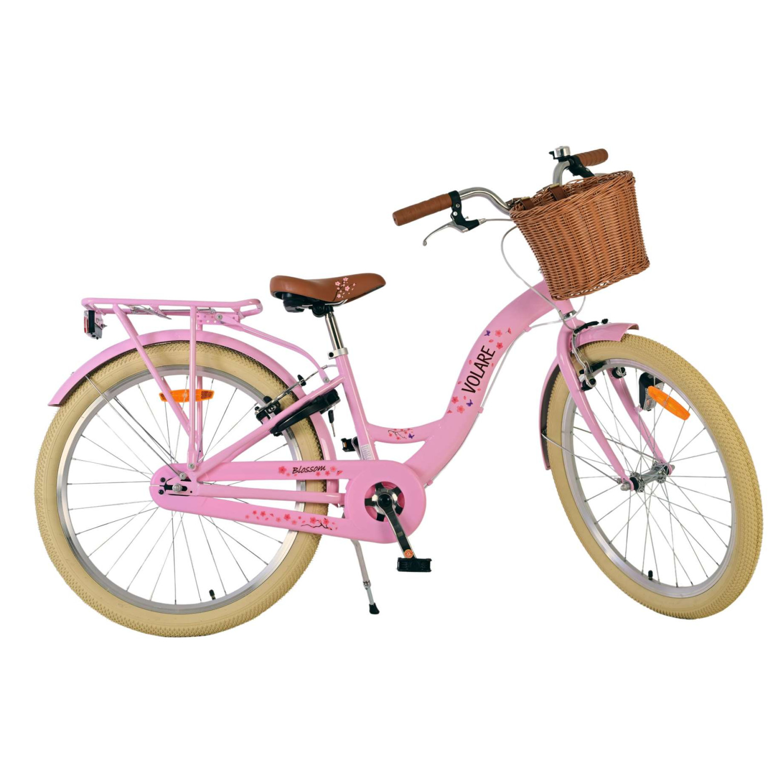 Volare Blossom Fiets - 24 inch - Roze - Twee handremmen