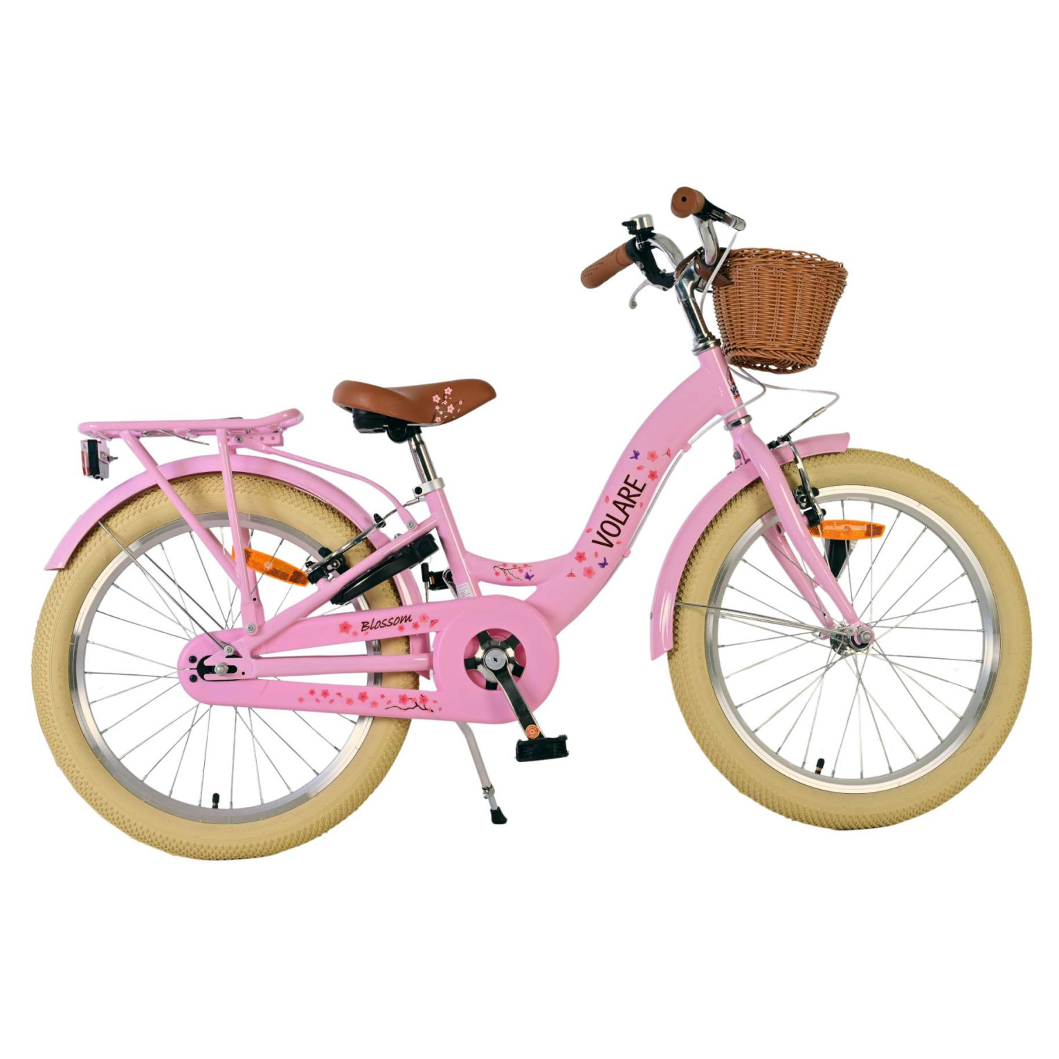 Volare Blossom Fiets - 20 inch - Roze - Twee handremmen