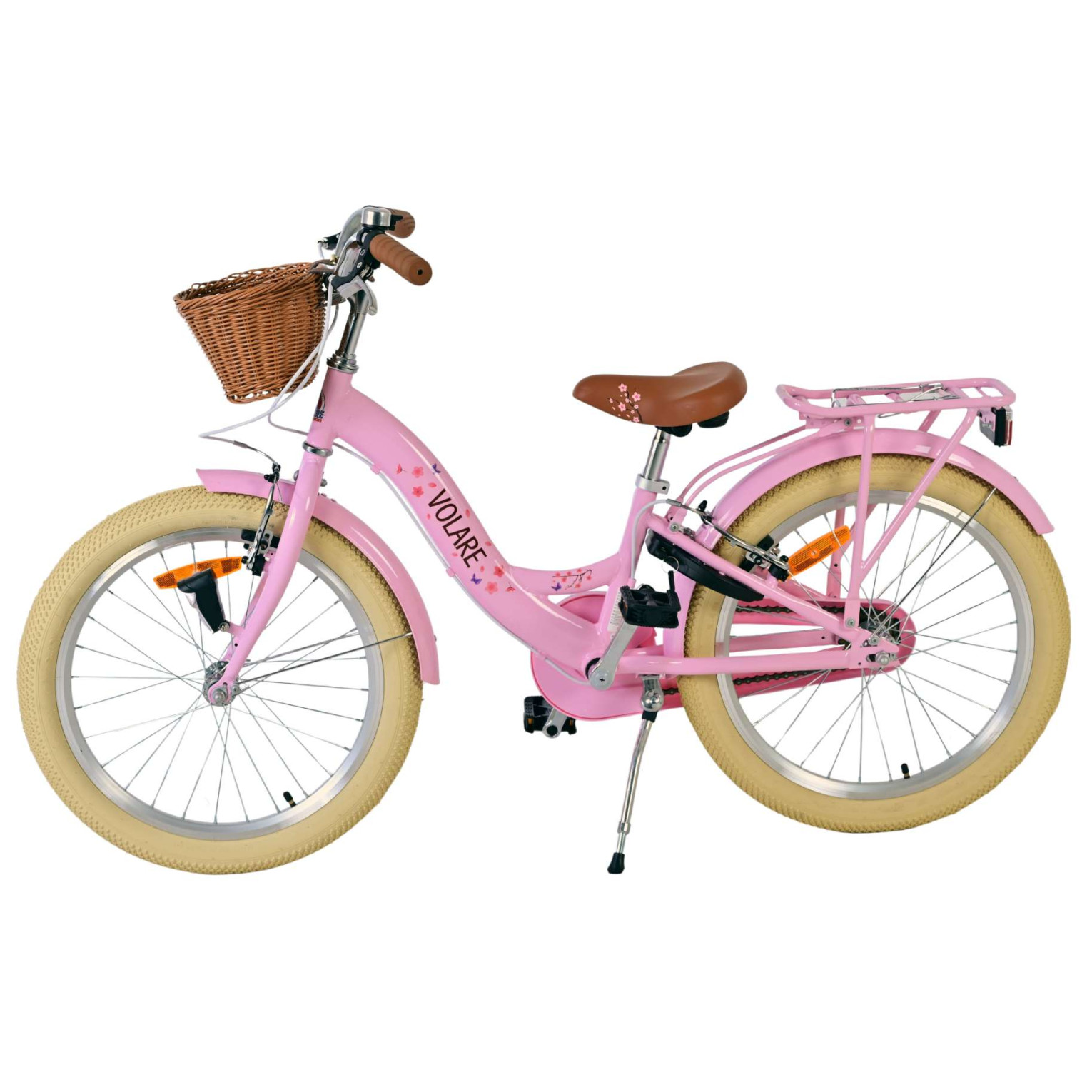 Volare Blossom Fiets - 20 inch - Roze - Twee handremmen