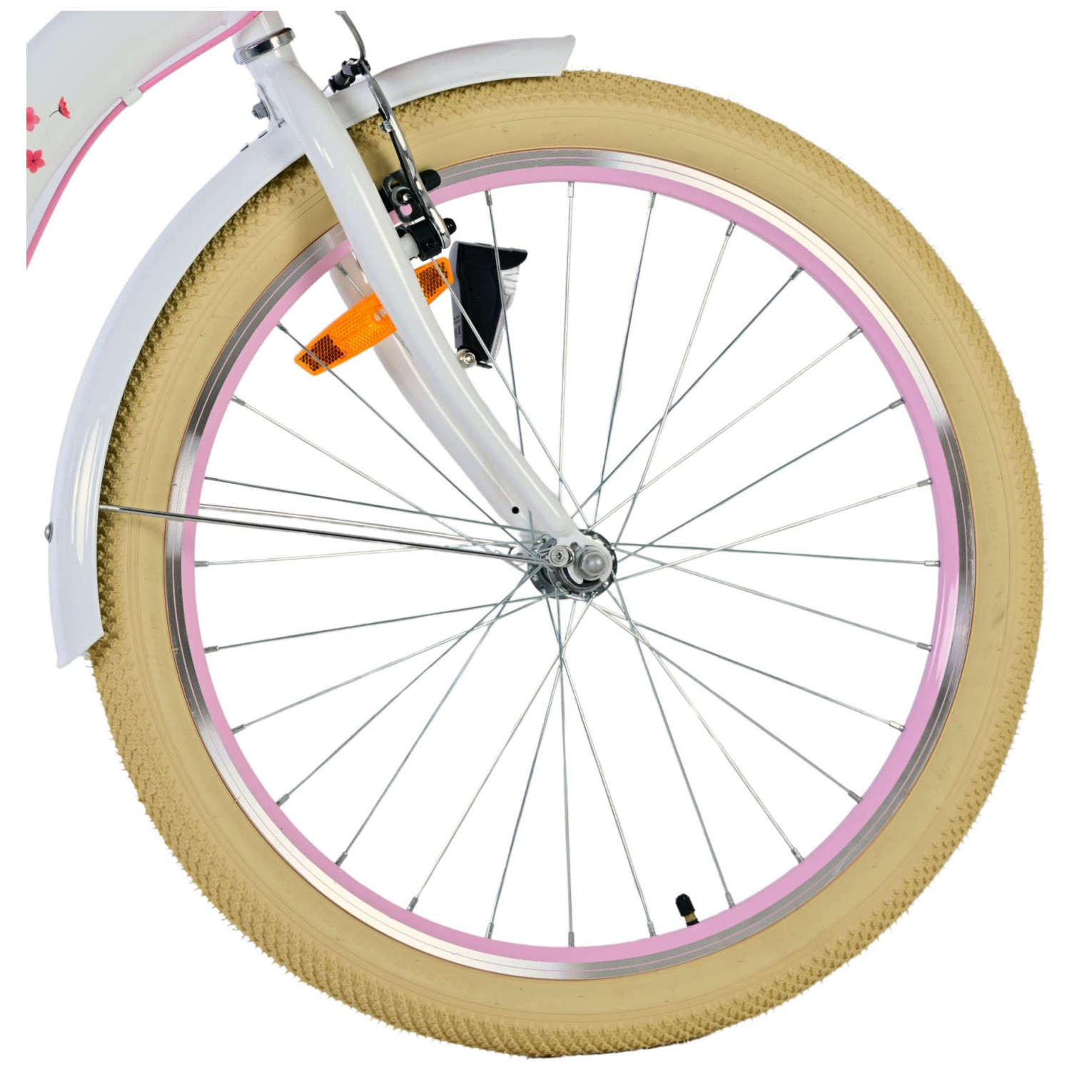 Volare Blossom Fiets - 24 inch - Wit - Twee handremmen