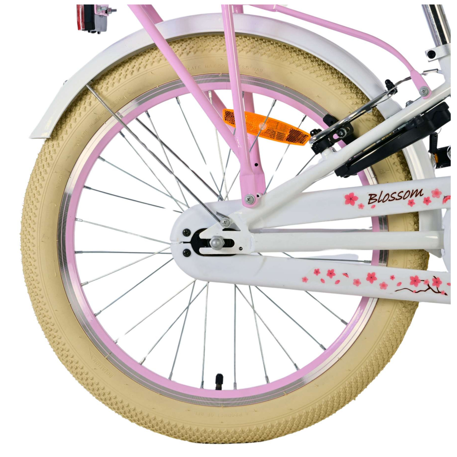 Volare Blossom Fiets - 20 inch - Wit - Twee handremmen