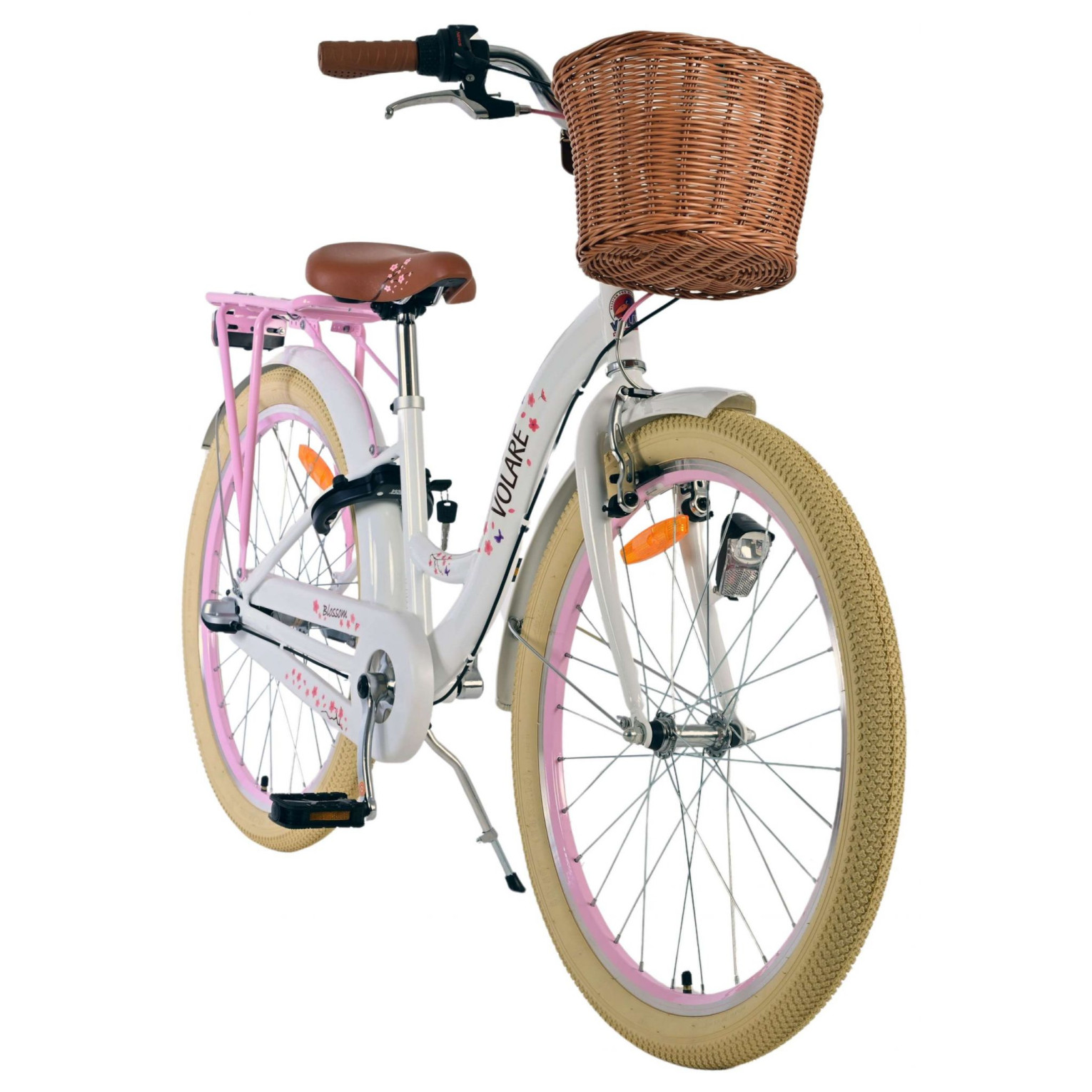 Volare Blossom Fiets - 24 inch - Wit - 3 Versnellingen