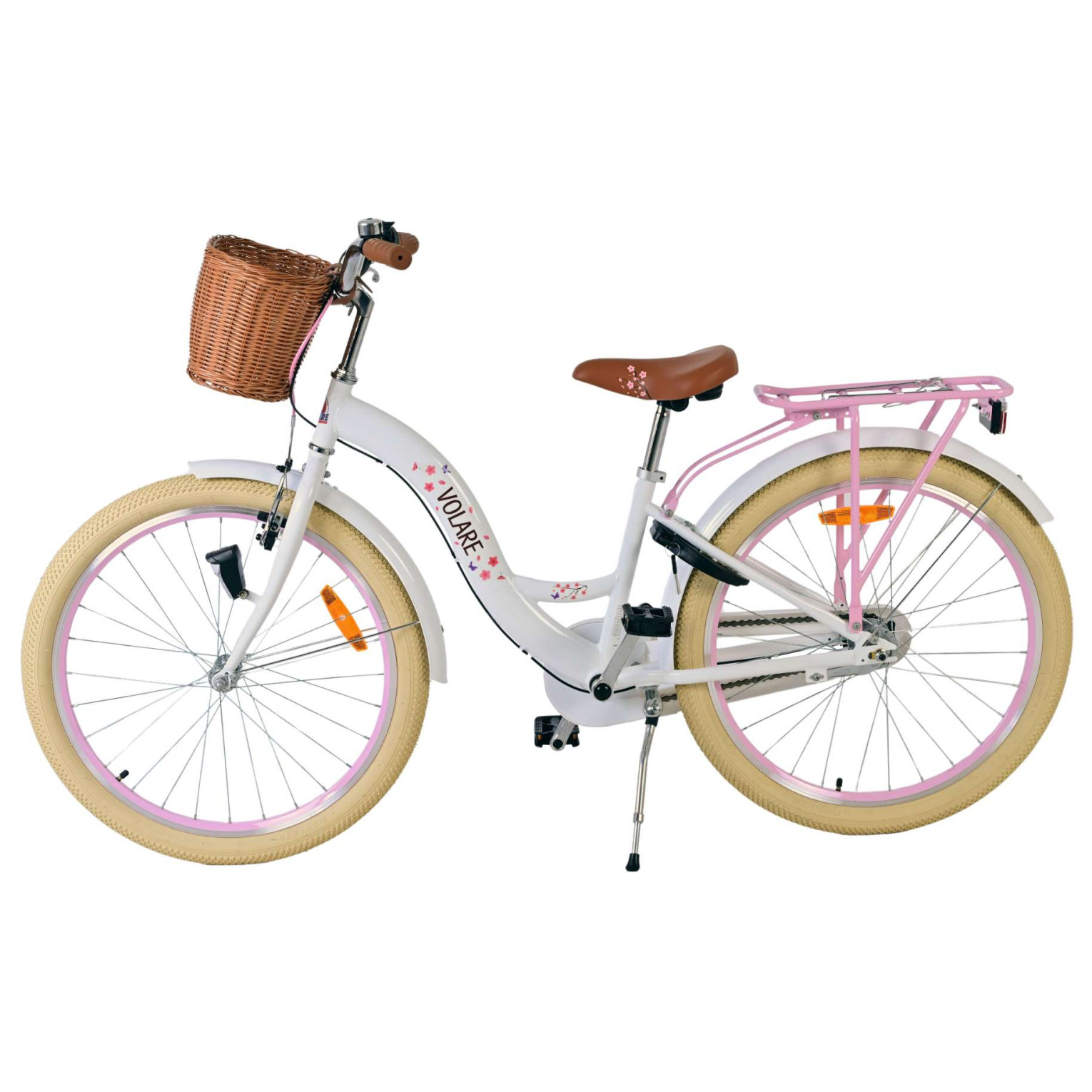 Volare Blossom Fiets - 24 inch - Wit - 3 Versnellingen