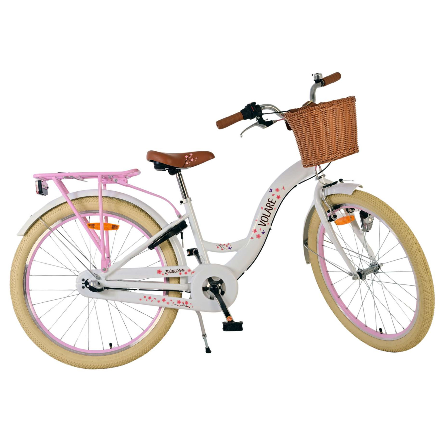 Volare Blossom Fiets - 24 inch - Wit - 3 Versnellingen