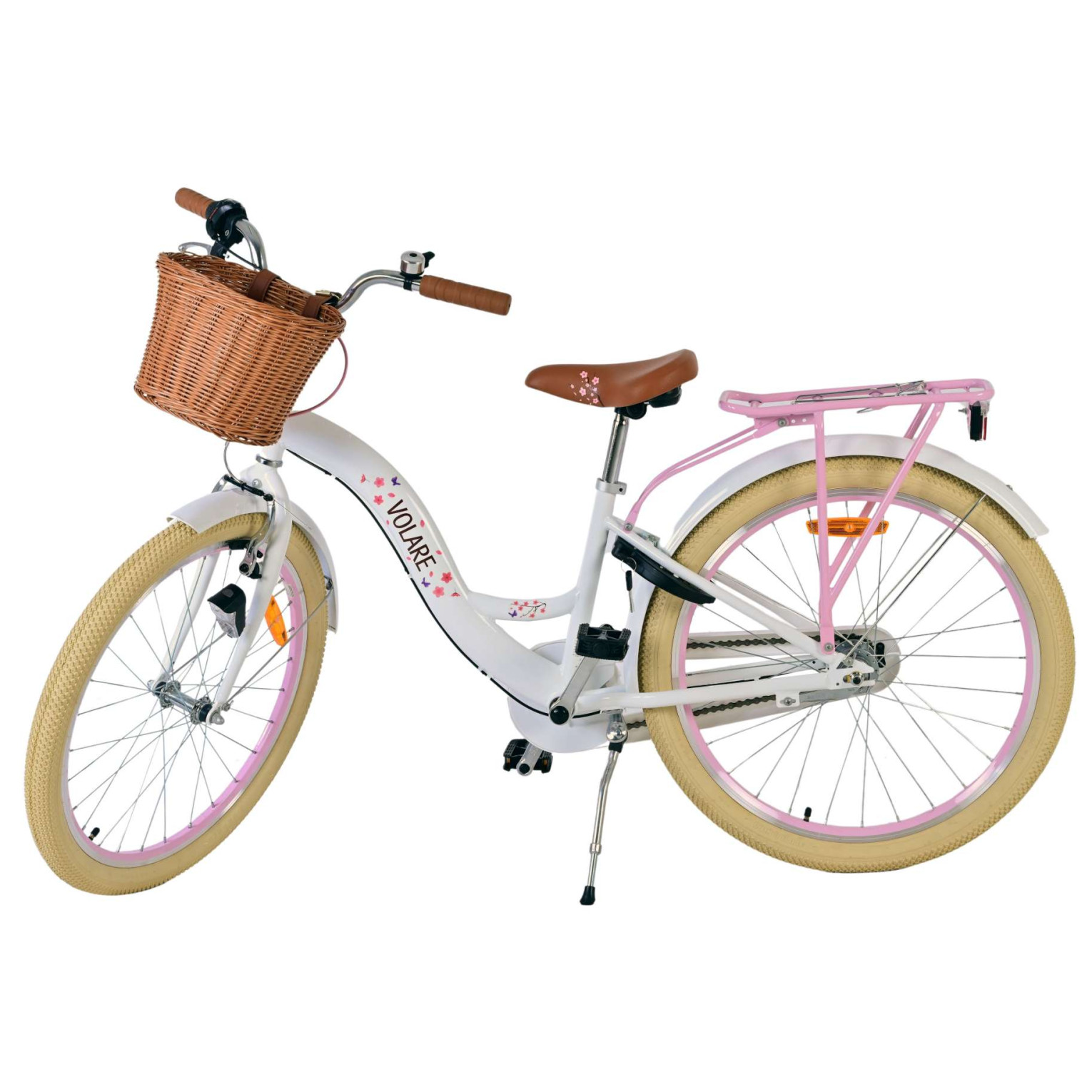 Volare Blossom Fiets - 24 inch - Wit - 3 Versnellingen
