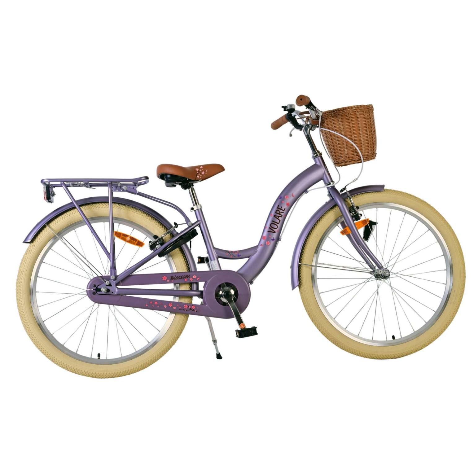 Volare Blossom Fiets - 24 inch - Paars - Twee handremmen
