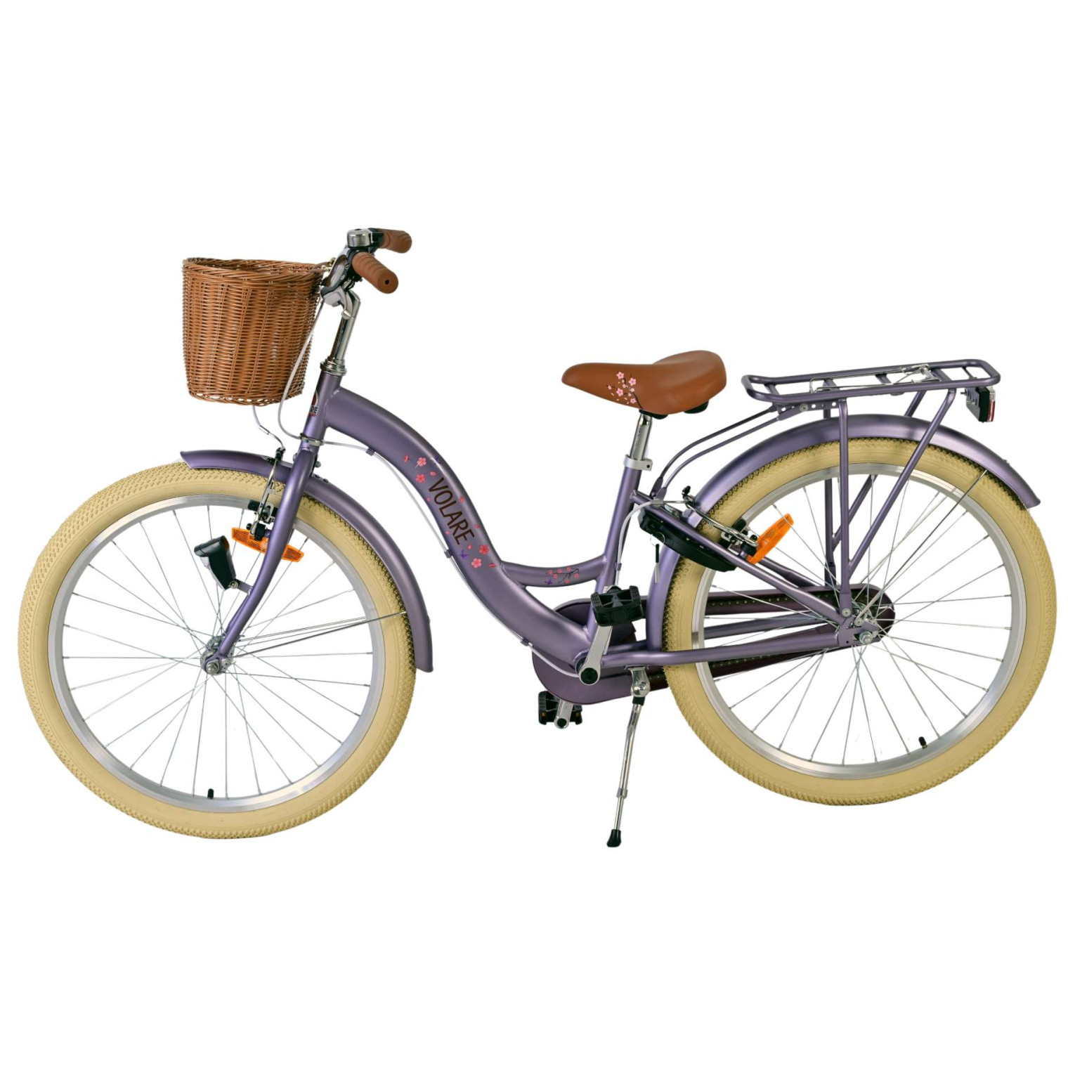 Volare Blossom Fiets - 24 inch - Paars - Twee handremmen