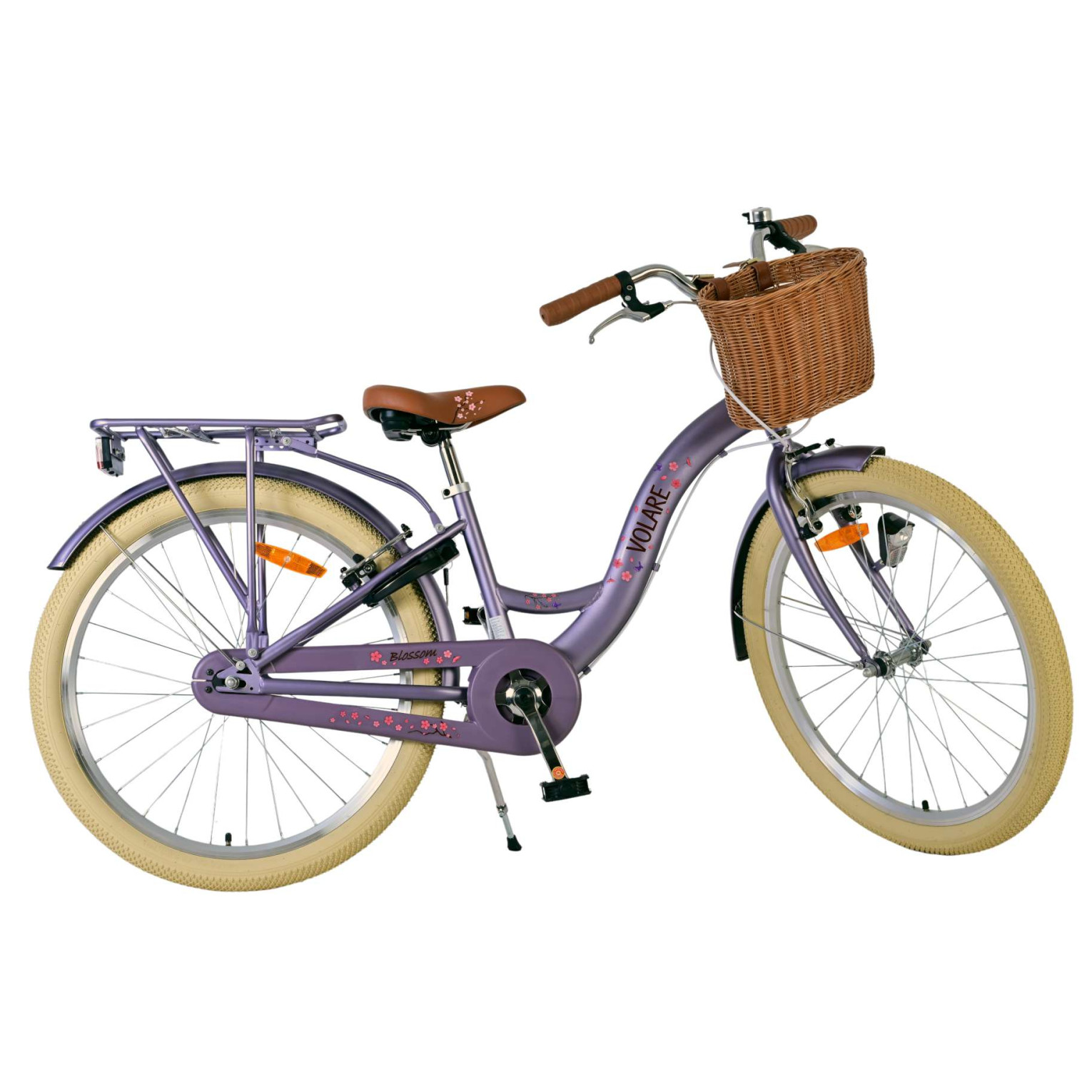 Volare Blossom Fiets - 24 inch - Paars - Twee handremmen