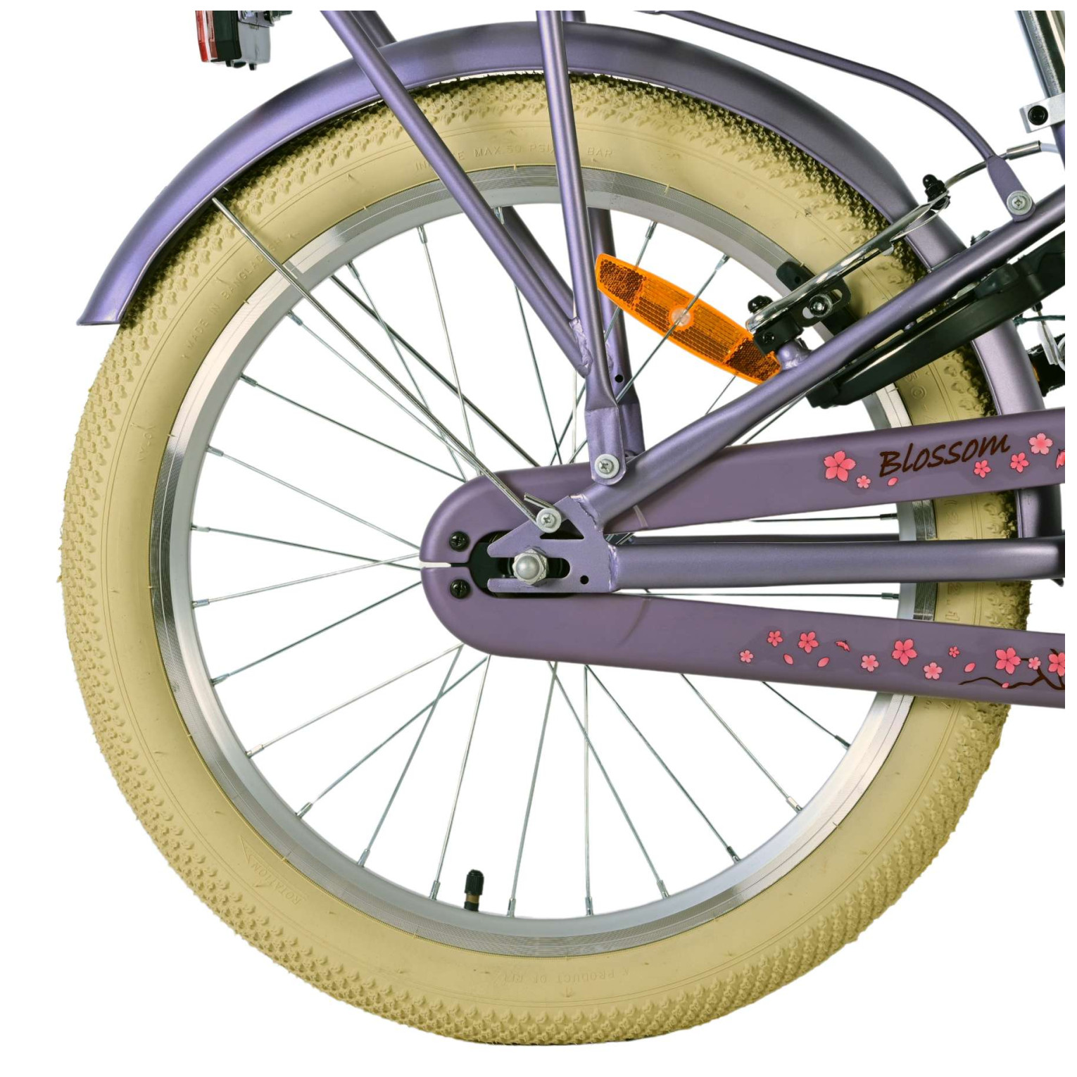 Volare Blossom Fiets - 20 inch - Paars - Twee handremmen
