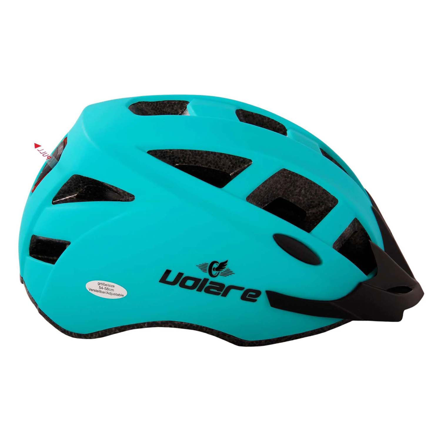 Casque de vélo adulte vert mat avec LED 54-58 cm