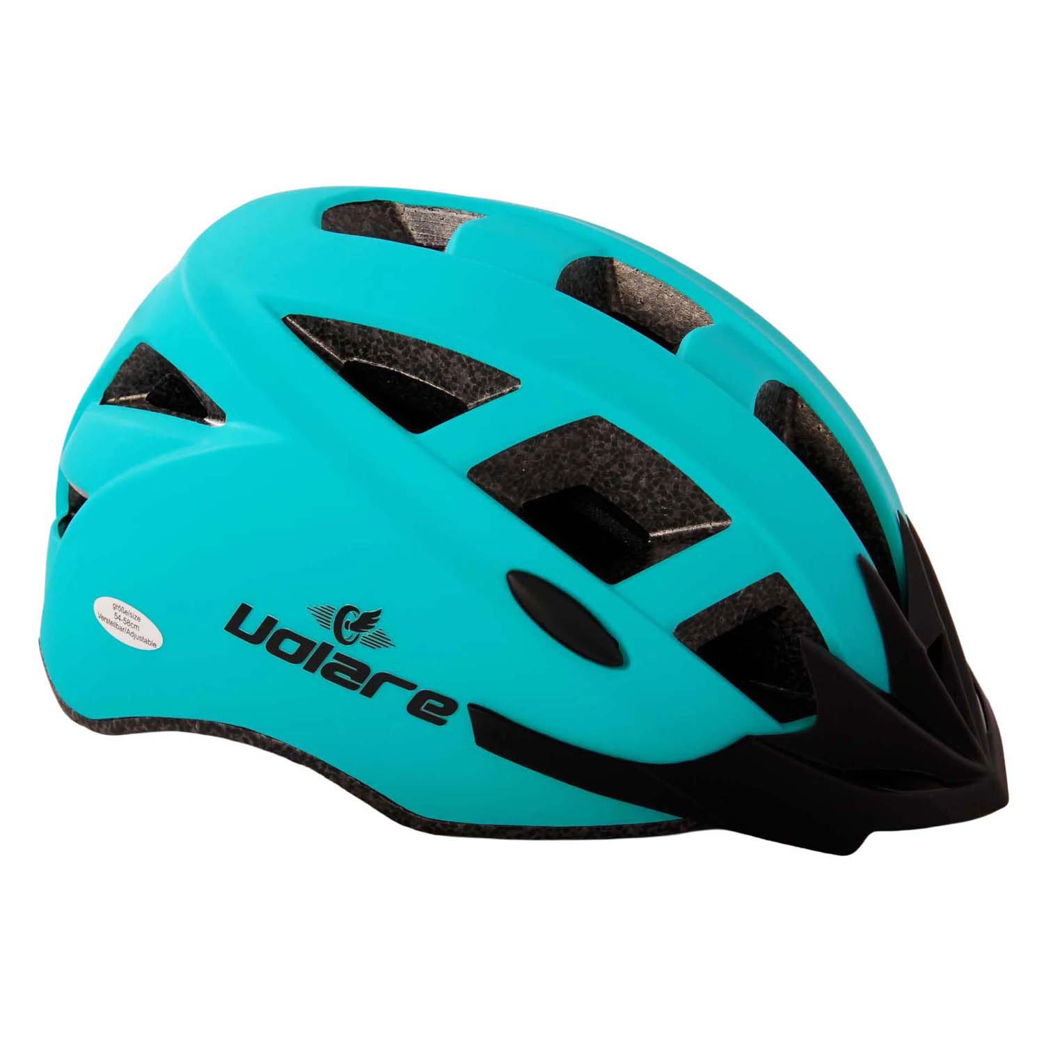 Casque de vélo adulte vert mat avec LED 54-58 cm