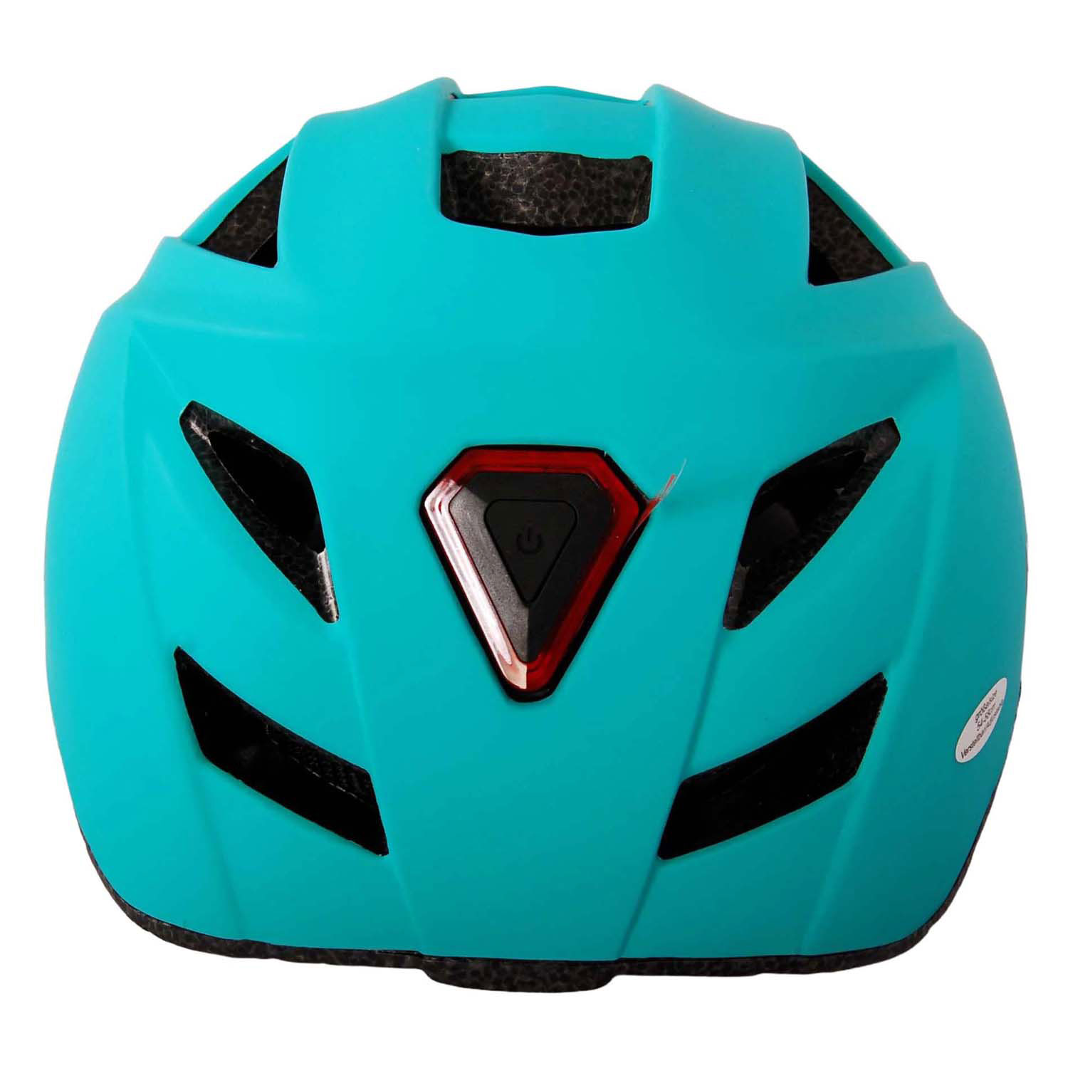 Casque de vélo adulte vert mat avec LED 54-58 cm
