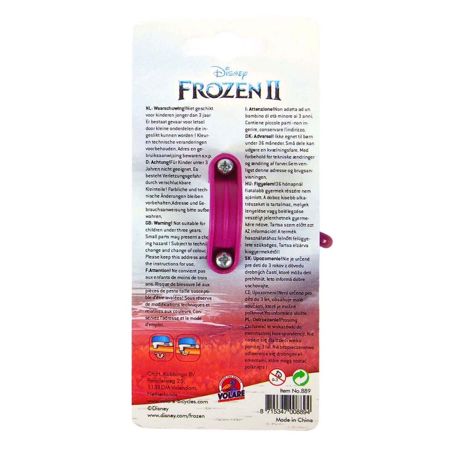 Sonnette de vélo La Reine des Neiges 2