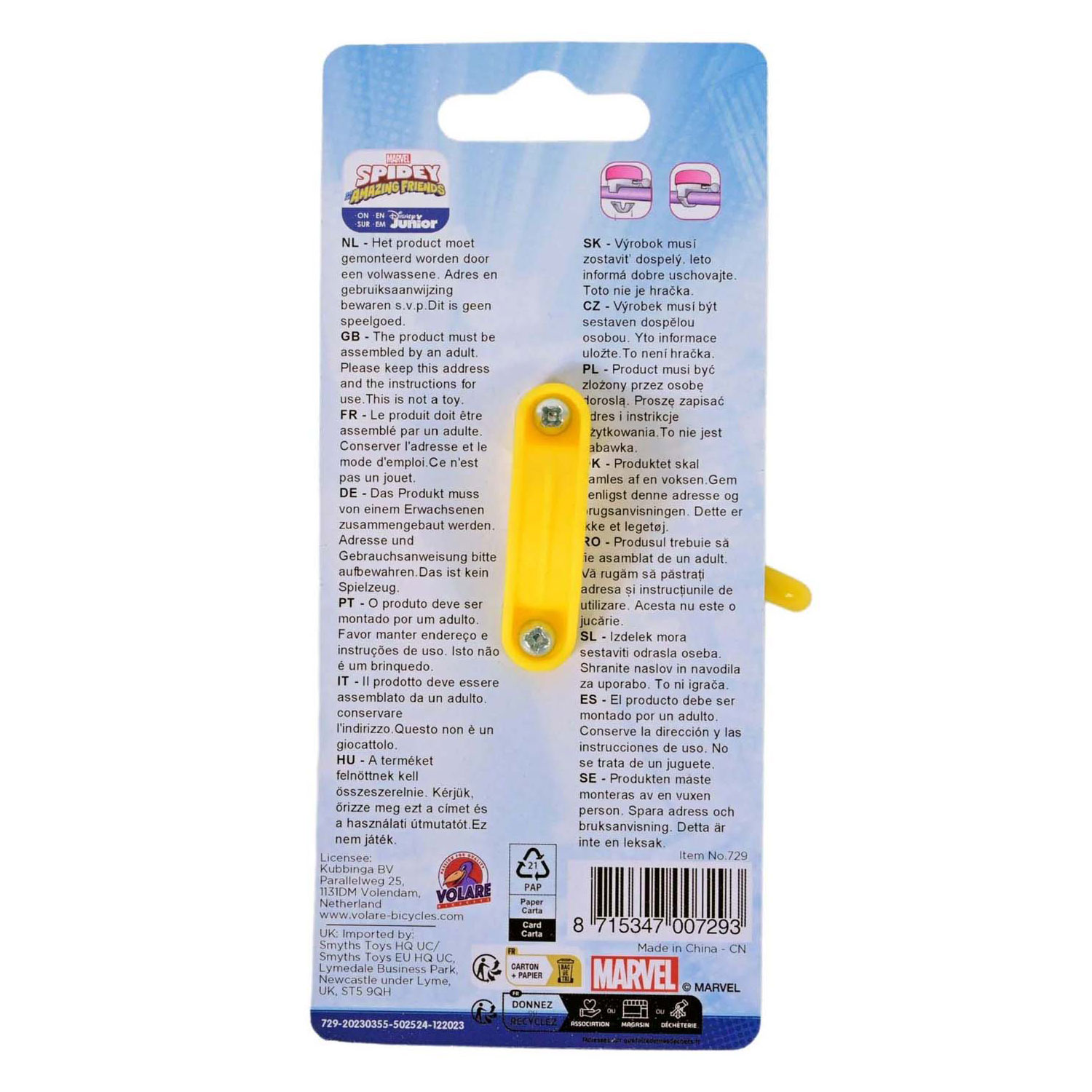 Spidey et ses amis extraordinaires Sonnette de vélo