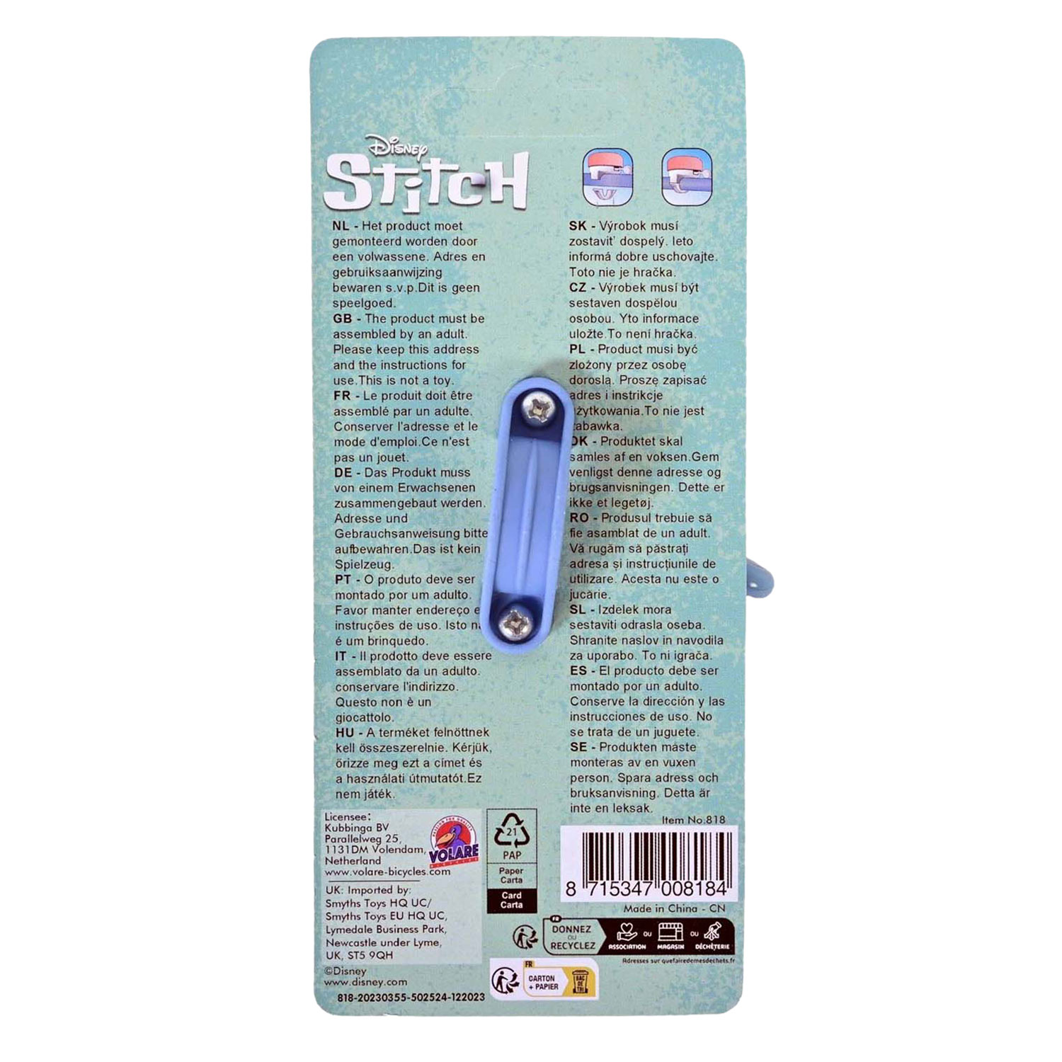 Sonnette de vélo Stitch