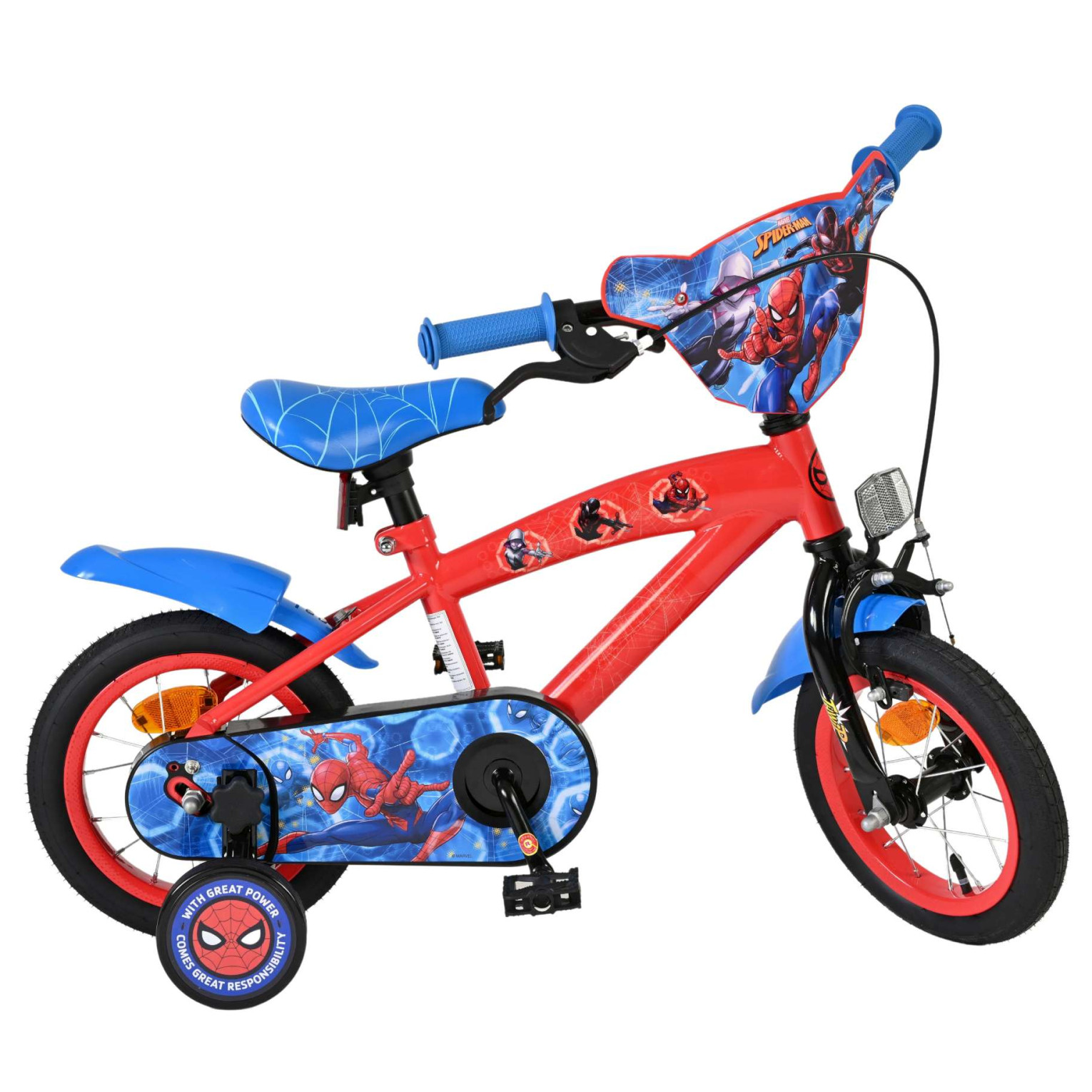 Spider-Man Fiets - 12 inch - Blauw/Rood