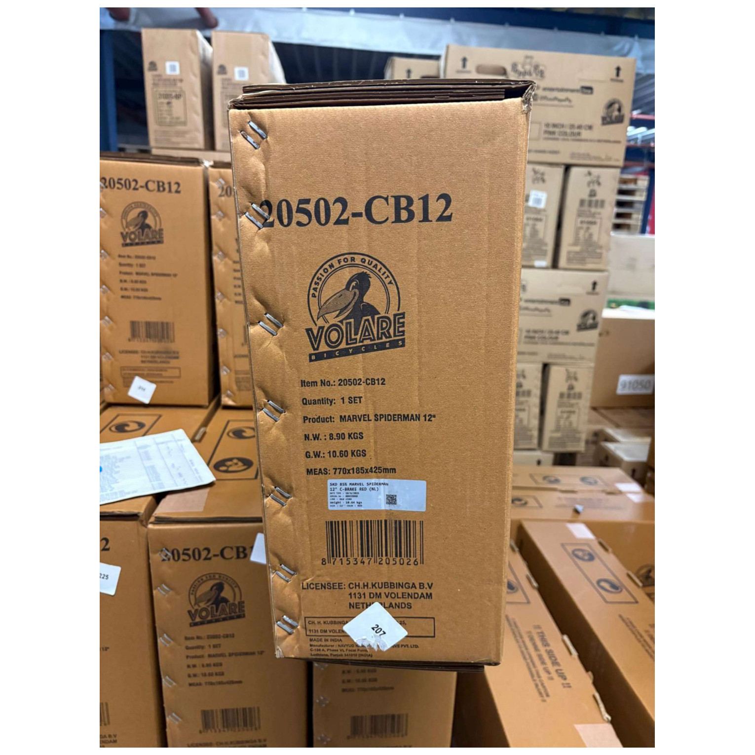 Spider-Man Fiets - 12 inch - Blauw/Rood