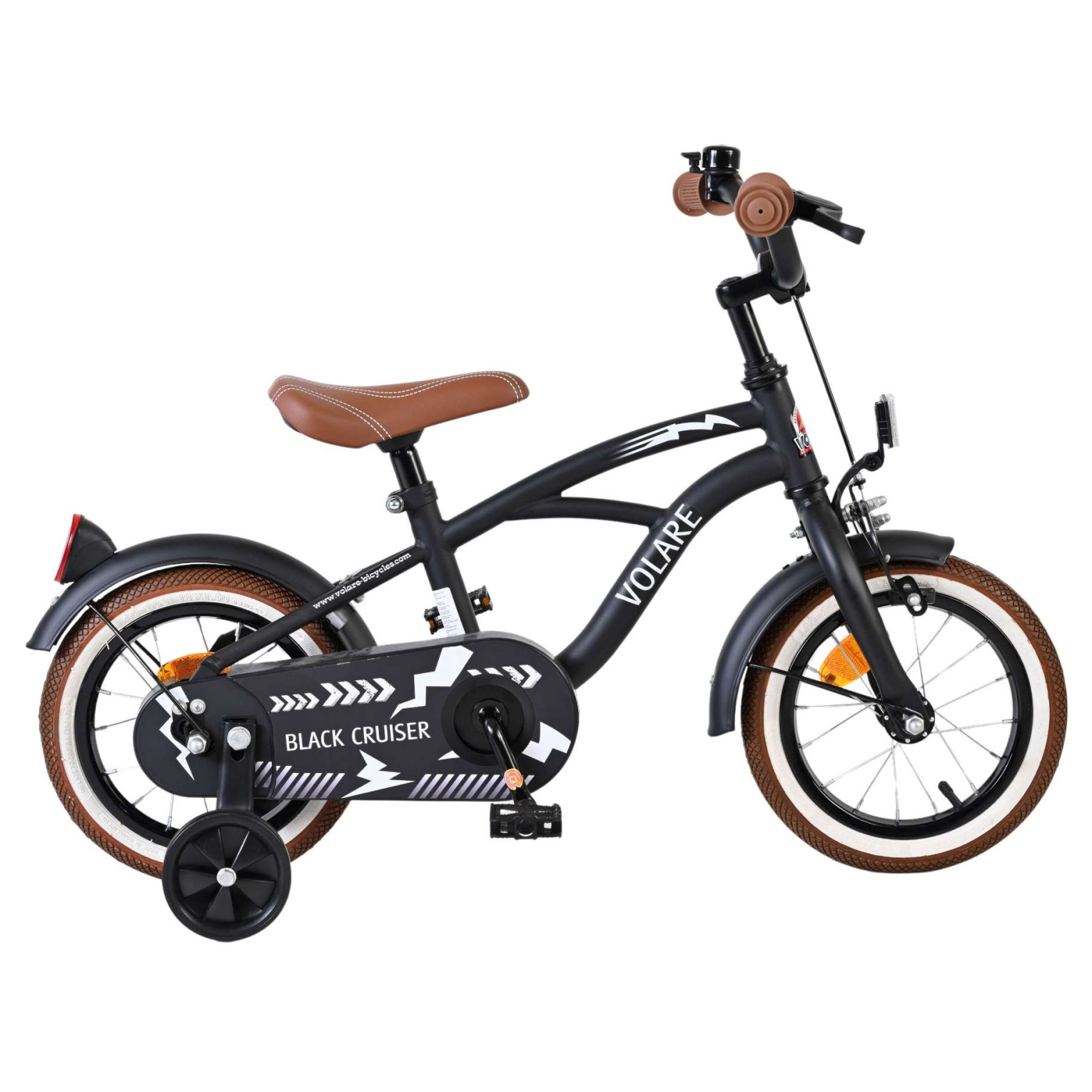 Volare Black Cruiser Fiets - 12 inch - Zwart