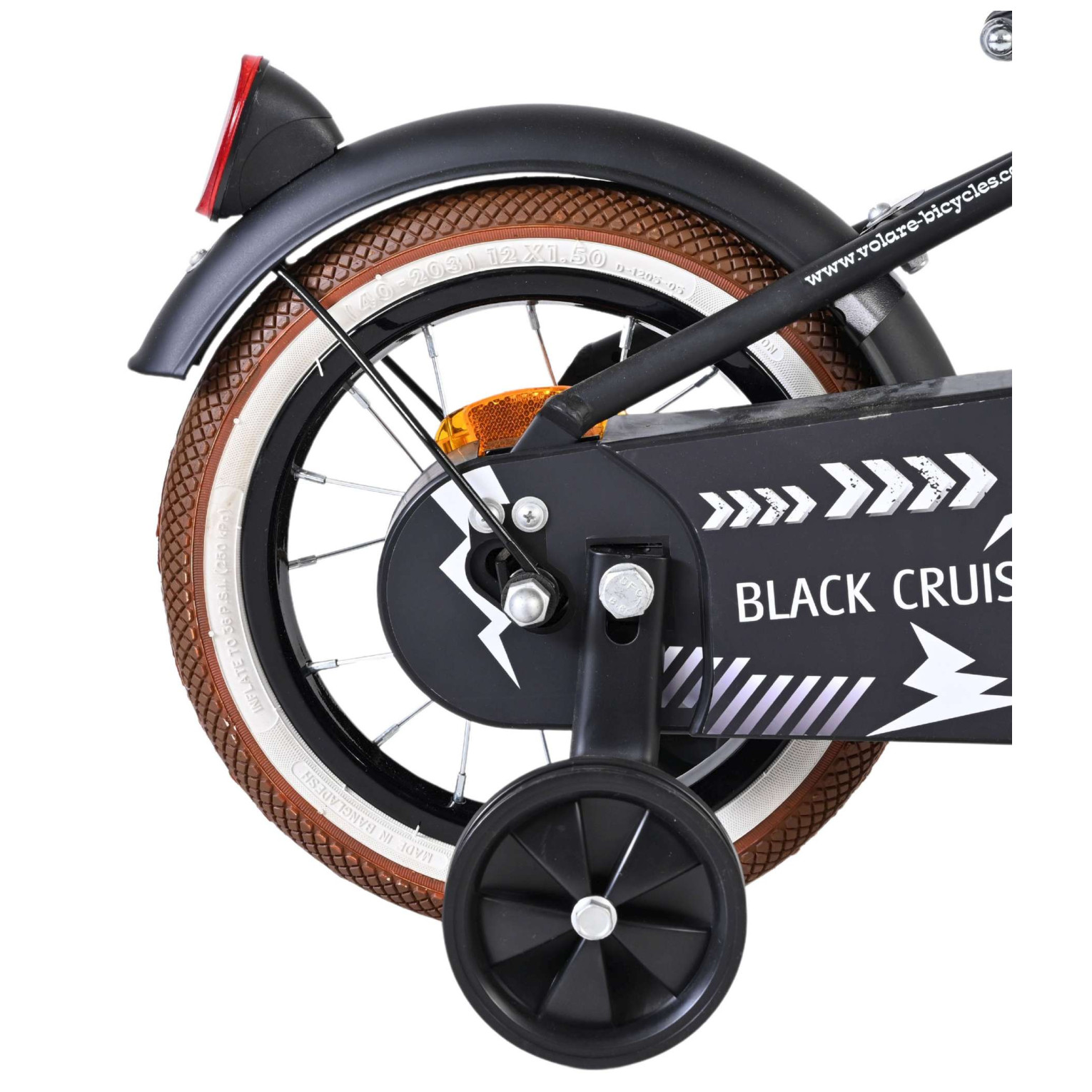 Volare Black Cruiser Fiets - 12 inch - Zwart