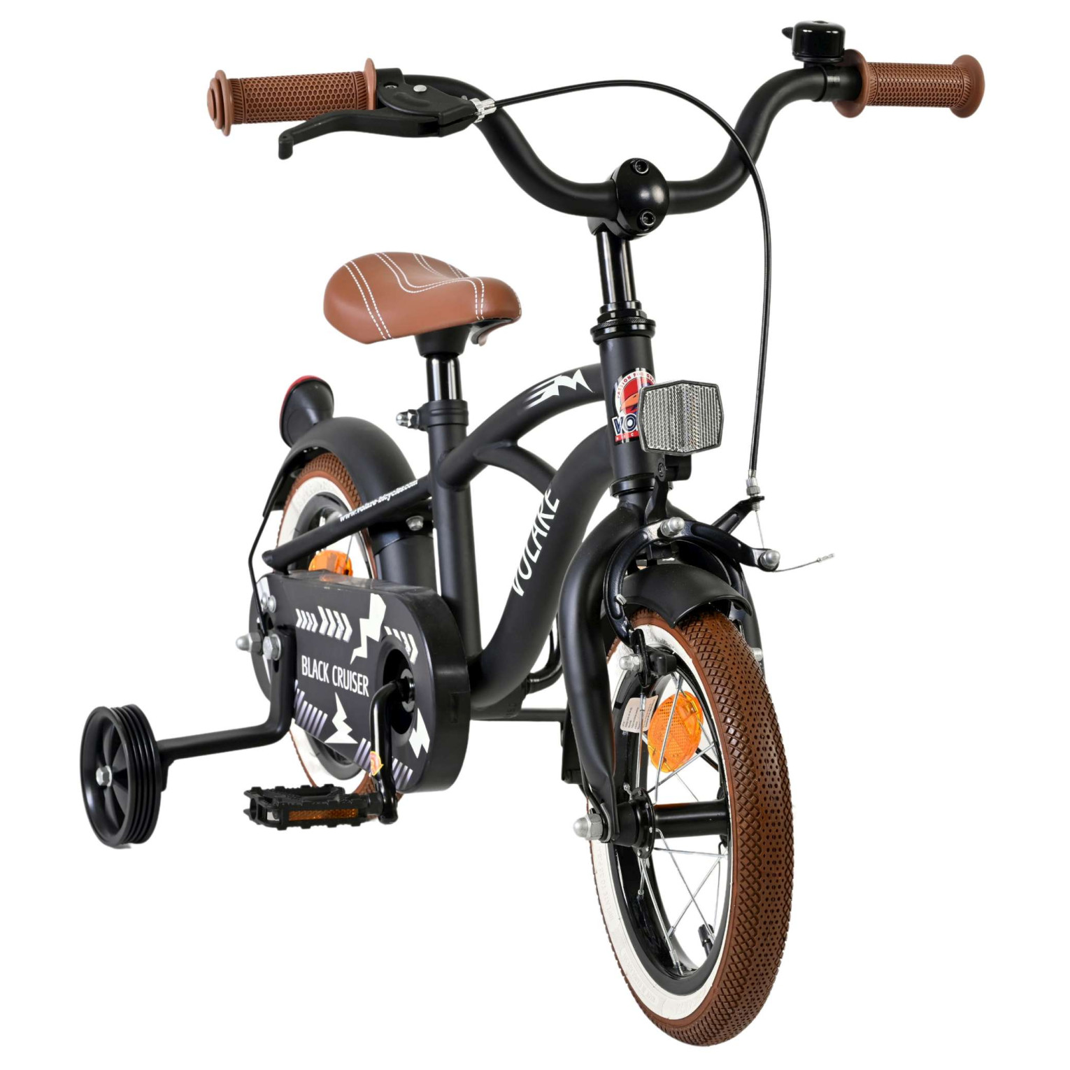 Volare Black Cruiser Fiets - 12 inch - Zwart