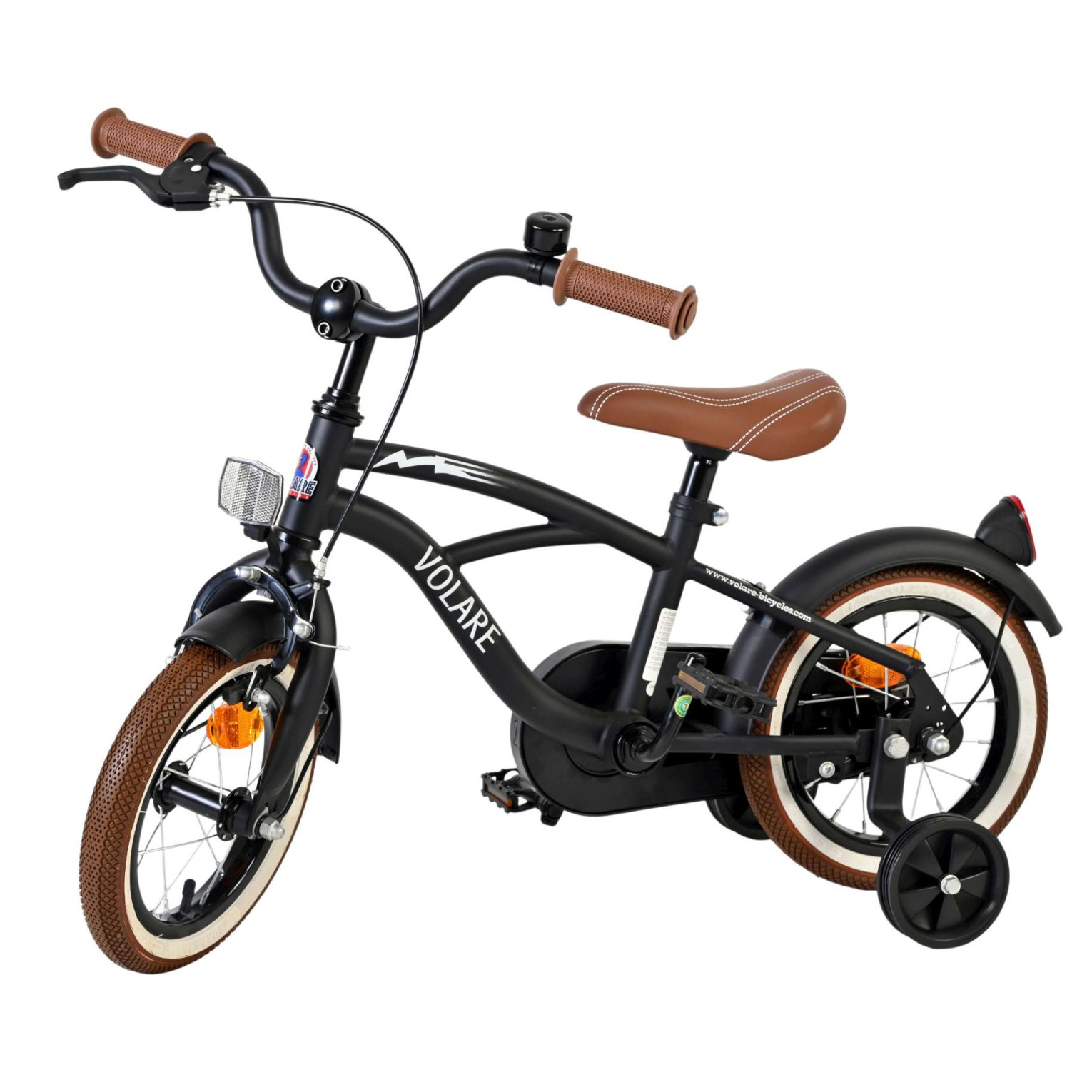 Volare Black Cruiser Fiets - 12 inch - Zwart