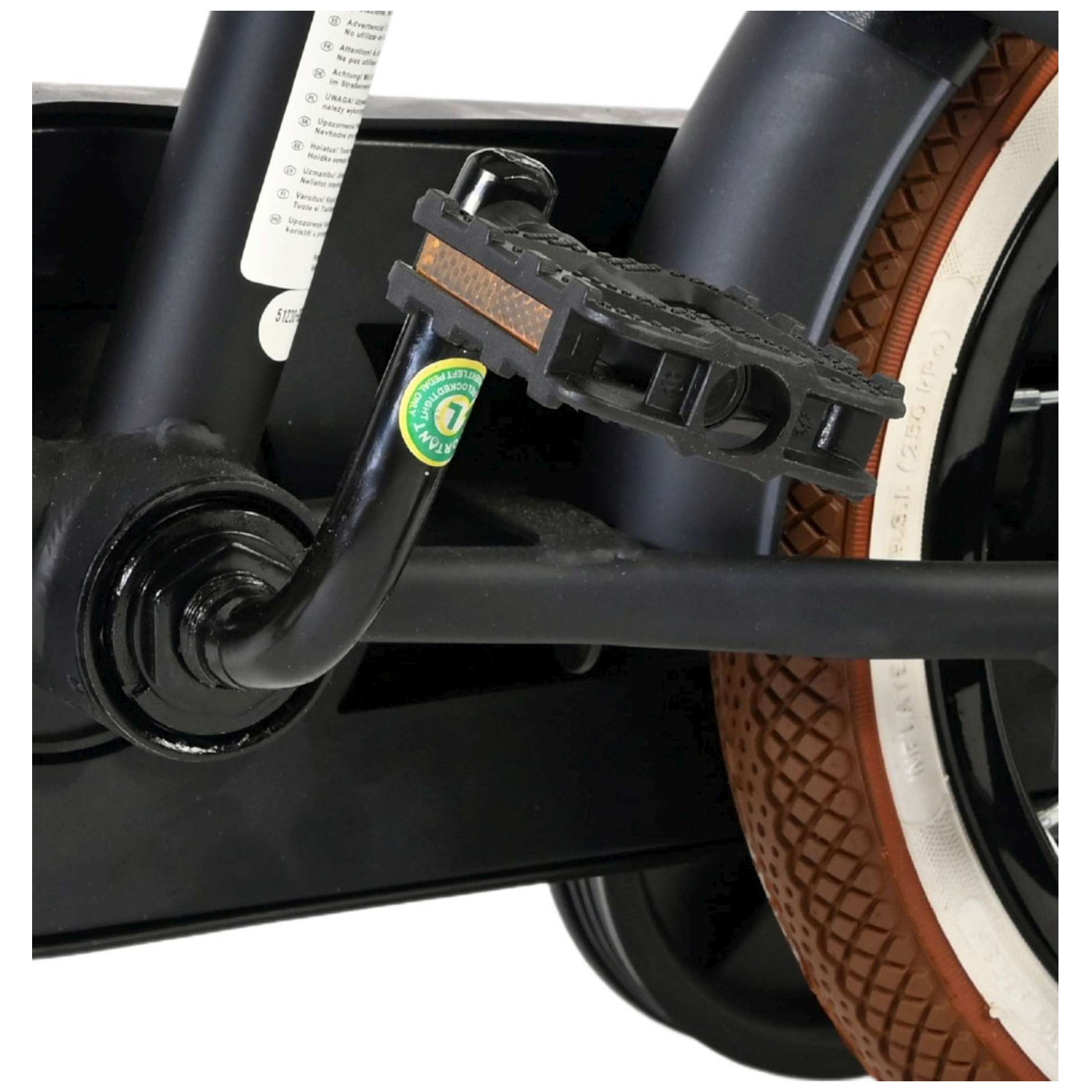 Volare Black Cruiser Fiets - 12 inch - Zwart