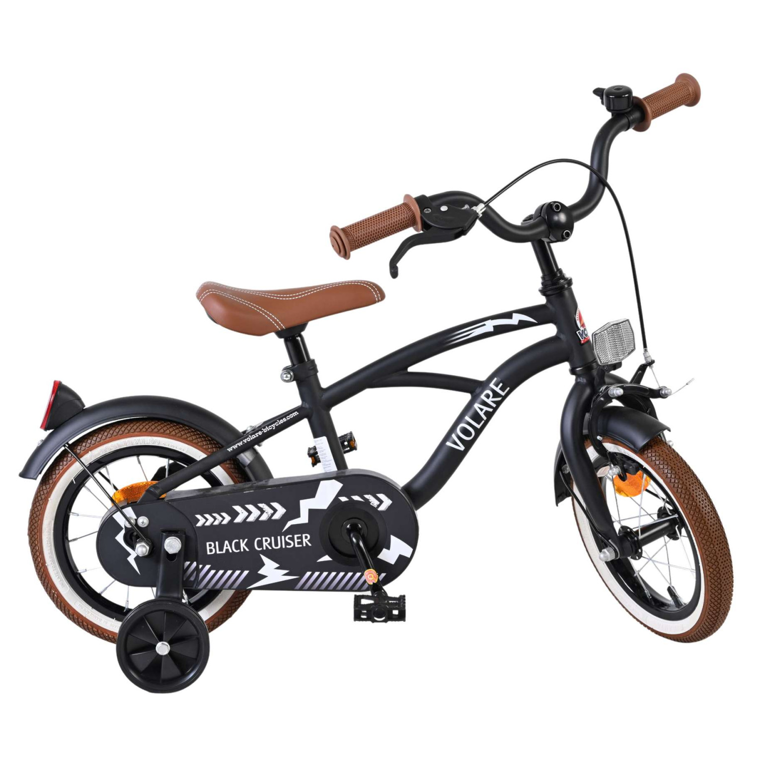 Volare Black Cruiser Fiets - 12 inch - Zwart