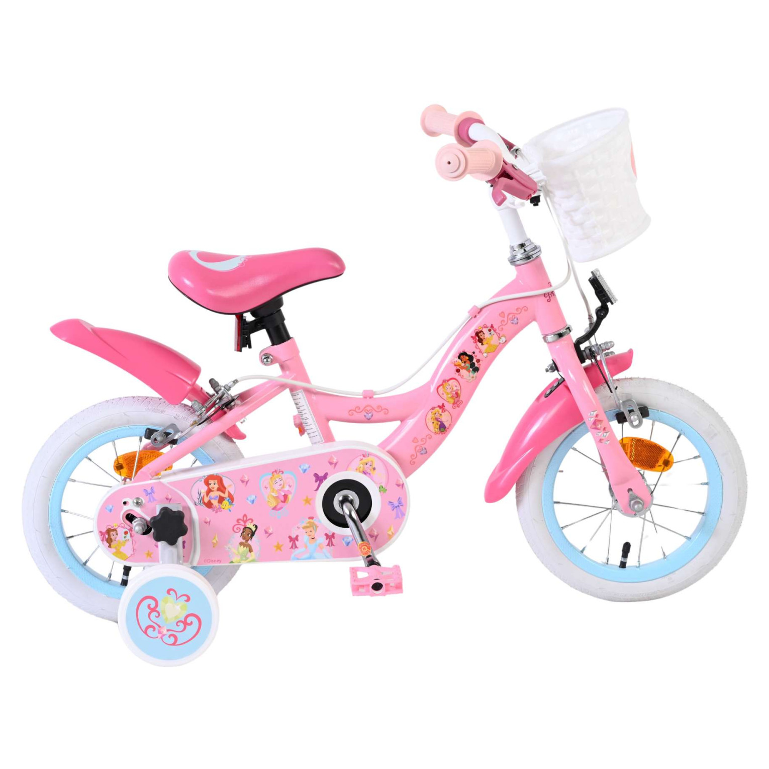 Disney Princess Fiets - 12 inch - Roze - Twee Handremmen