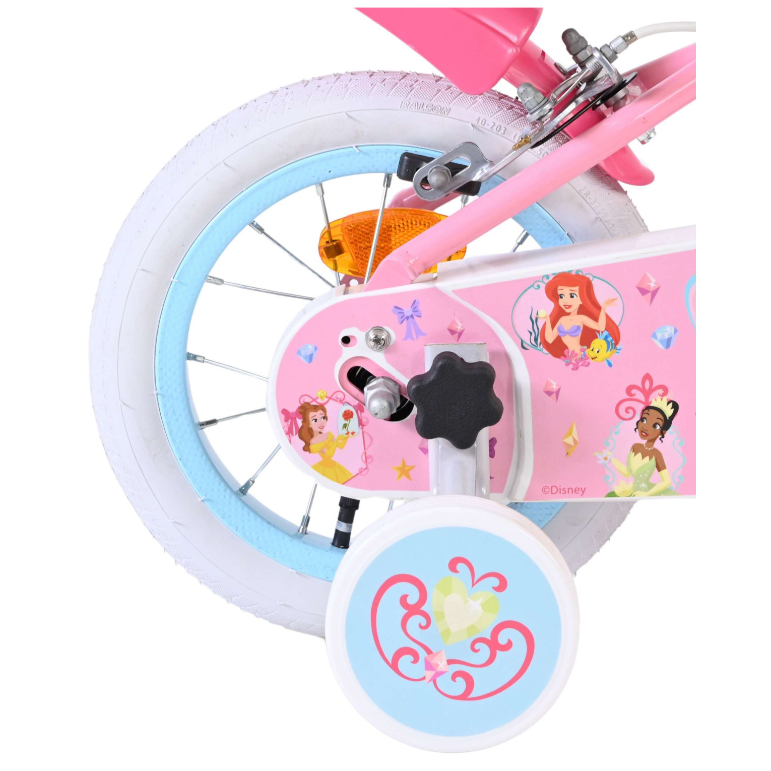 Disney Princess Fiets - 12 inch - Roze - Twee Handremmen