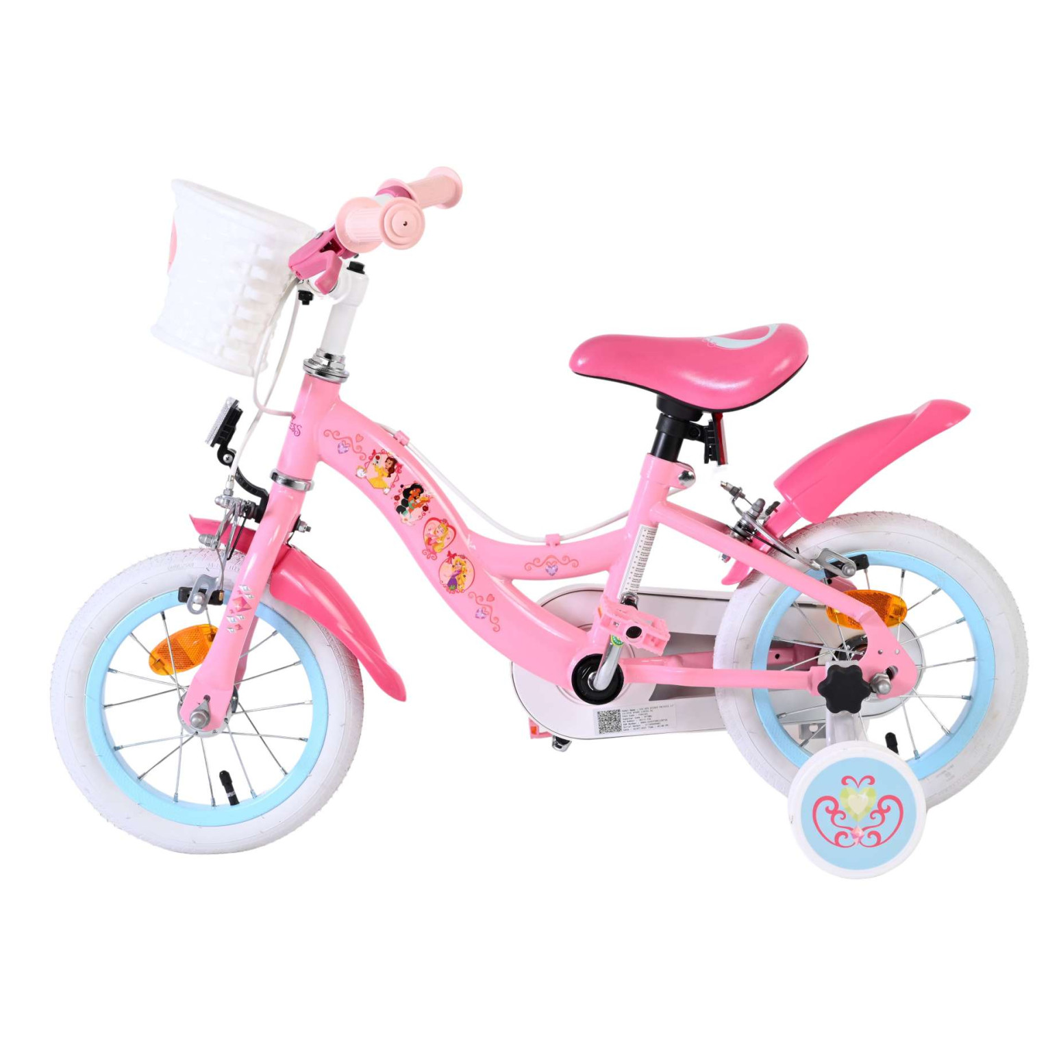 Disney Princess Fiets - 12 inch - Roze - Twee Handremmen