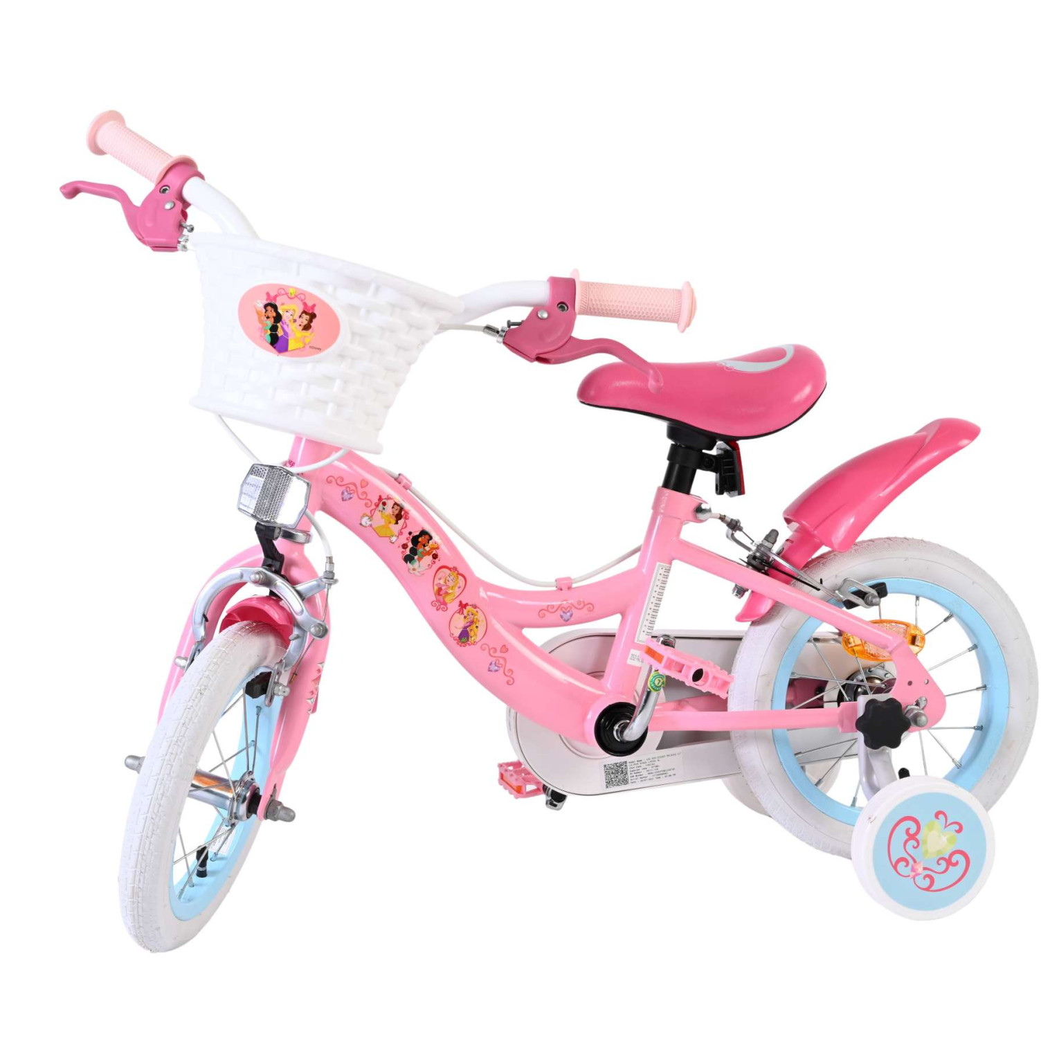 Disney Princess Fiets - 12 inch - Roze - Twee Handremmen