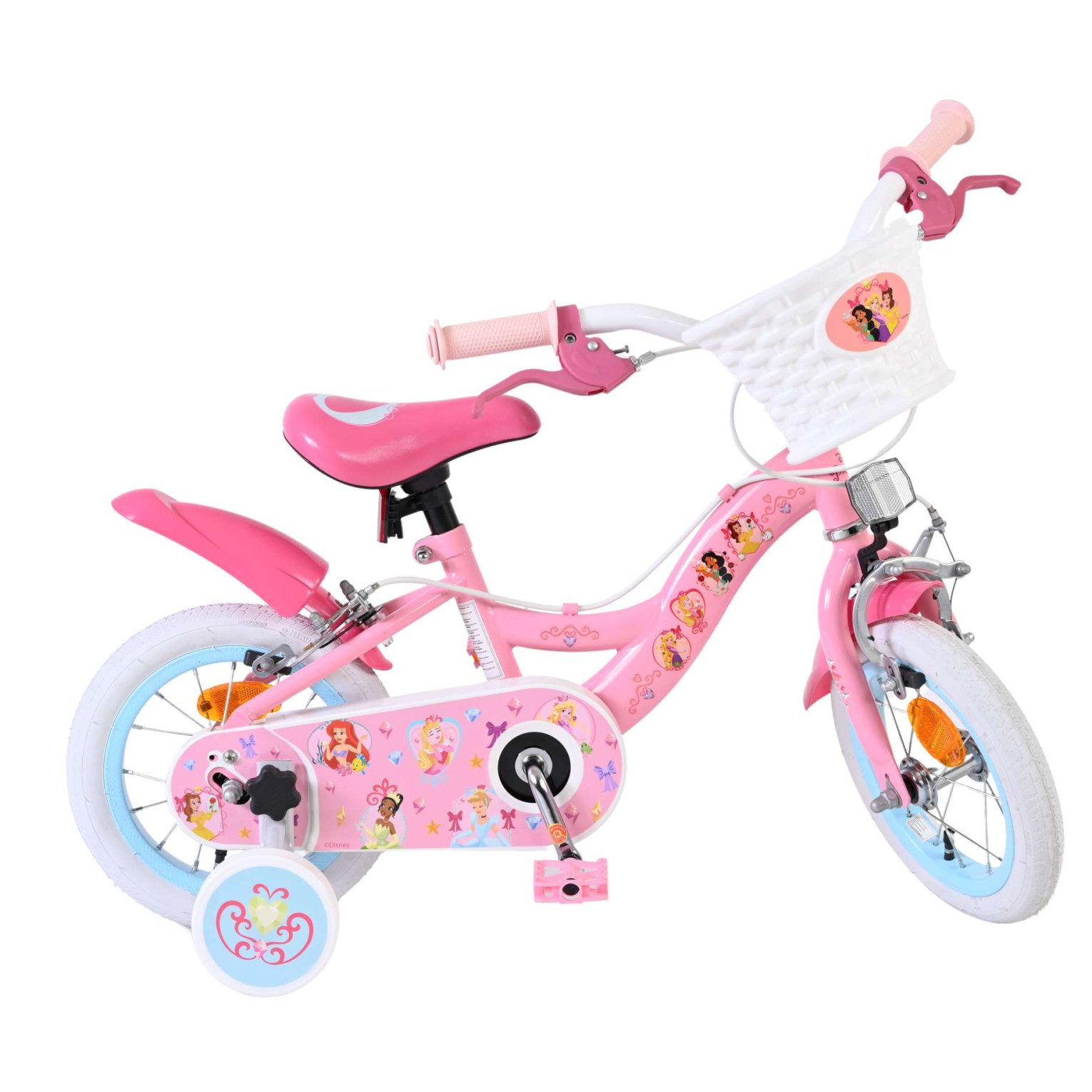 Disney Princess Fiets - 12 inch - Roze - Twee Handremmen