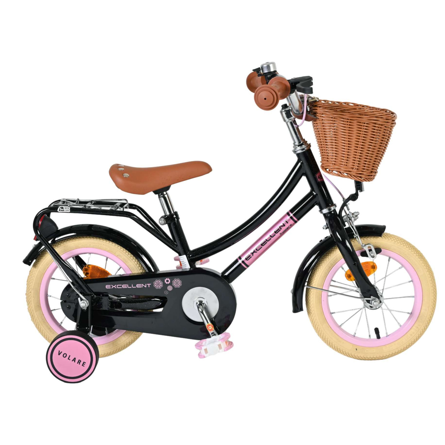Volare Excellent Fiets - 12 inch - Zwart