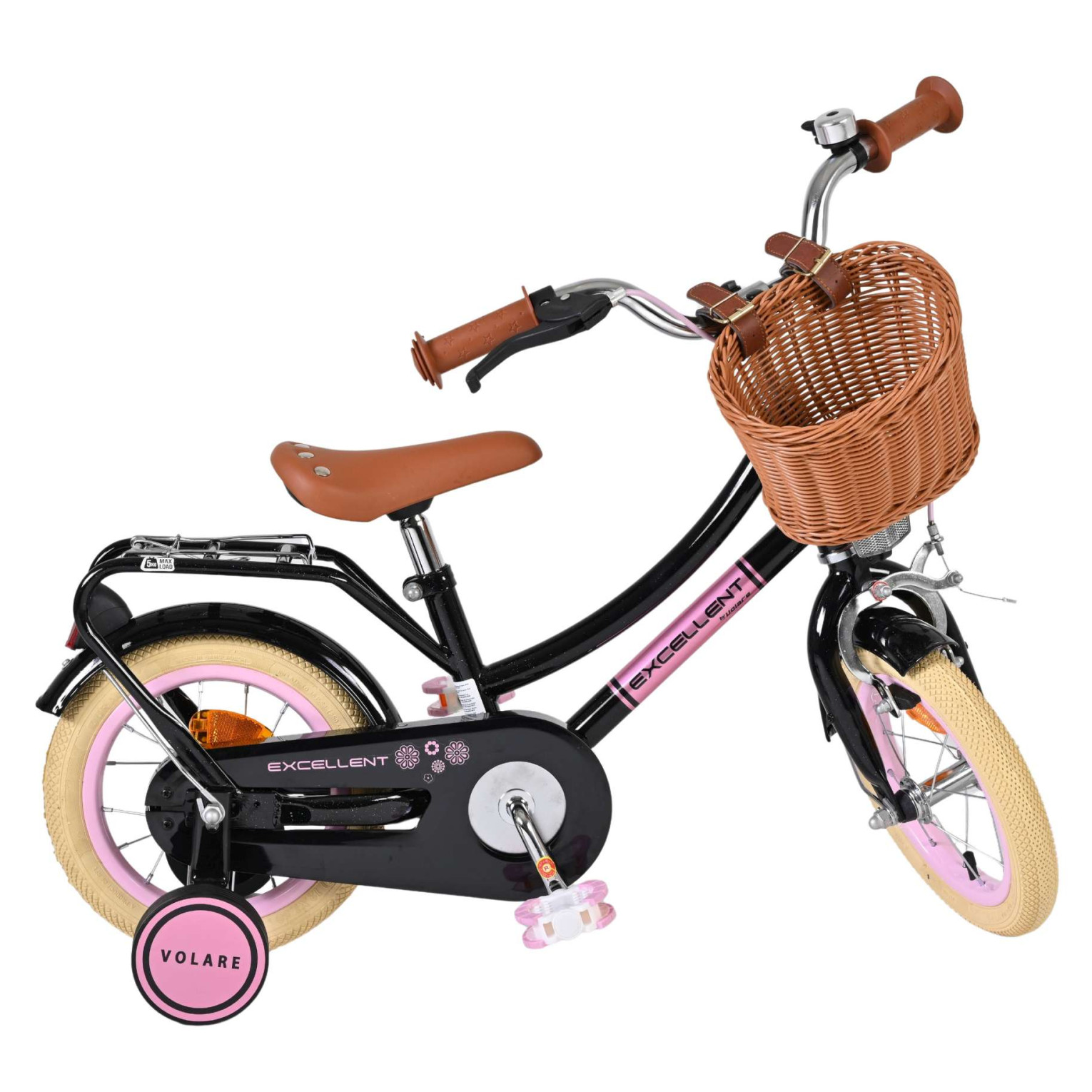 Volare Excellent Fiets - 12 inch - Zwart