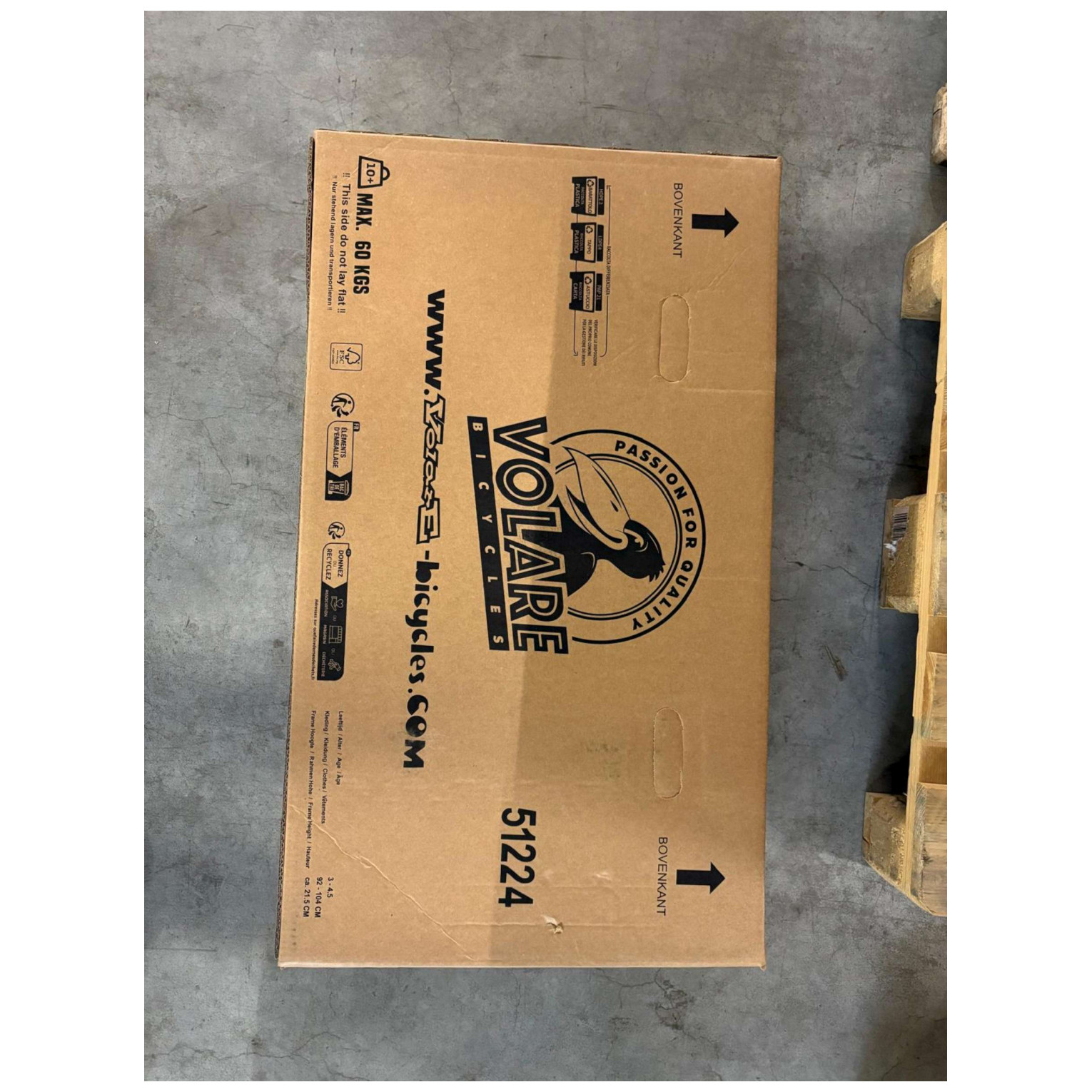 Volare Excellent Fiets - 12 inch - Zwart