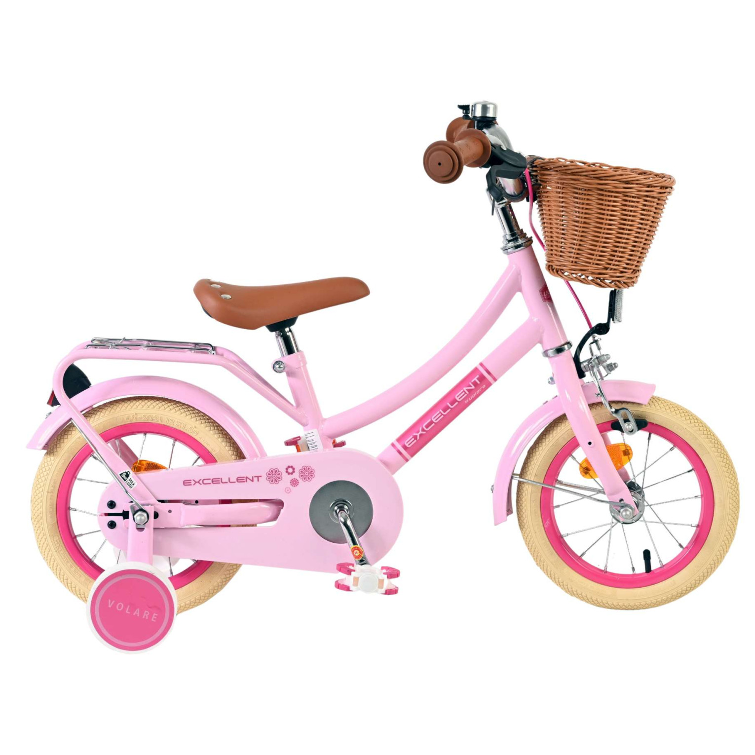 Volare Excellent Fiets - 12 inch - Roze