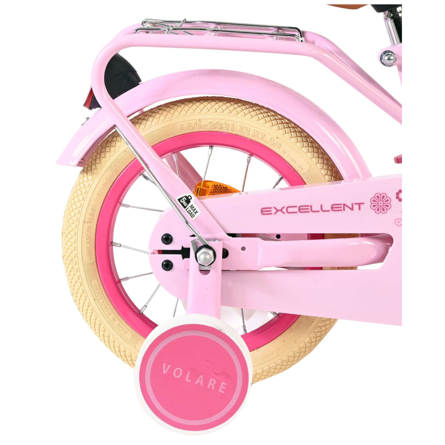 Volare Excellent Fiets - 12 inch - Roze