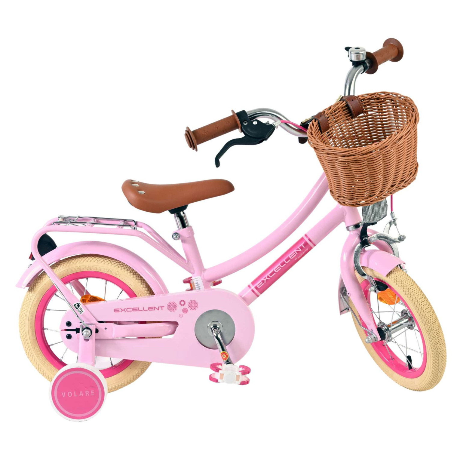 Volare Excellent Fiets - 12 inch - Roze
