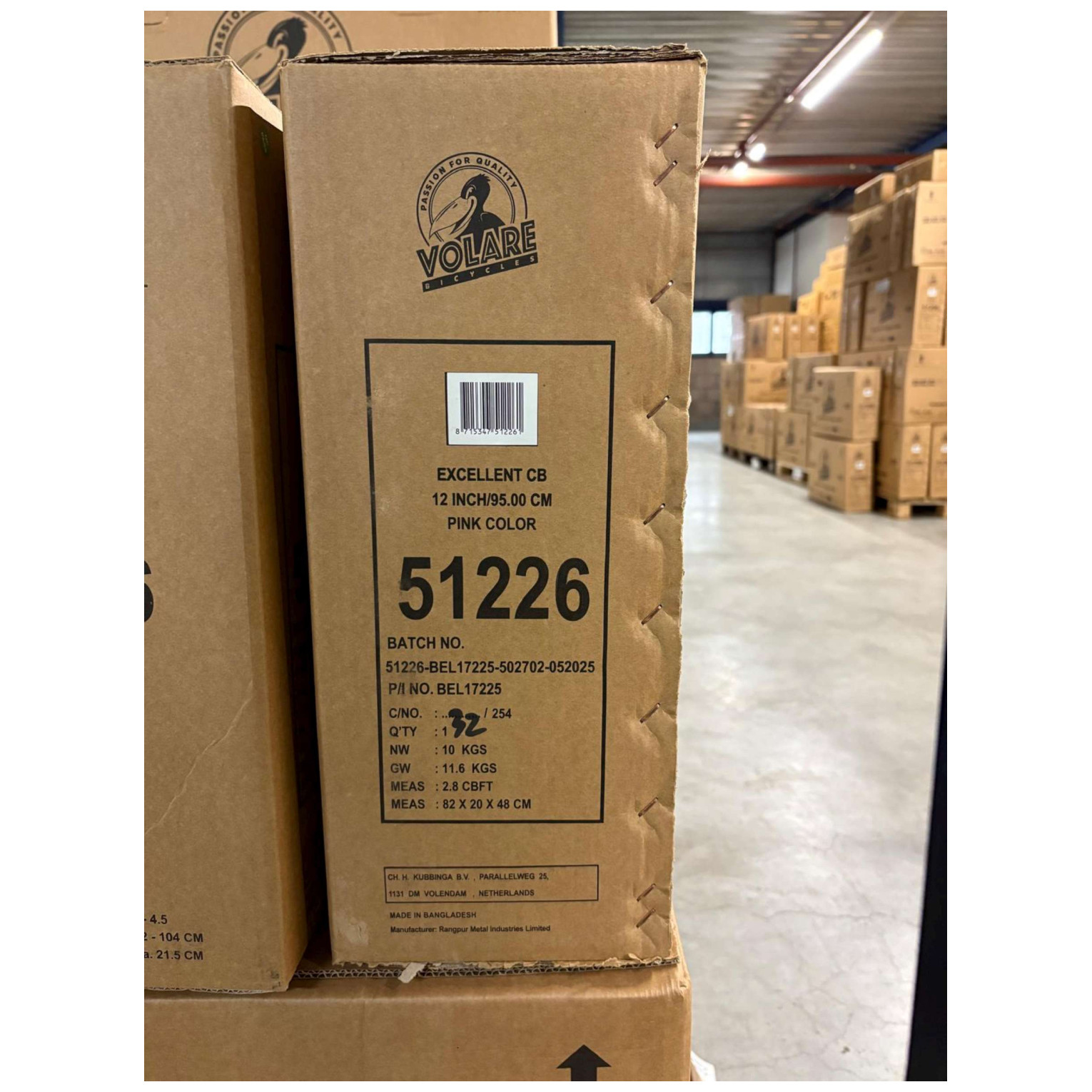 Volare Excellent Fiets - 12 inch - Roze