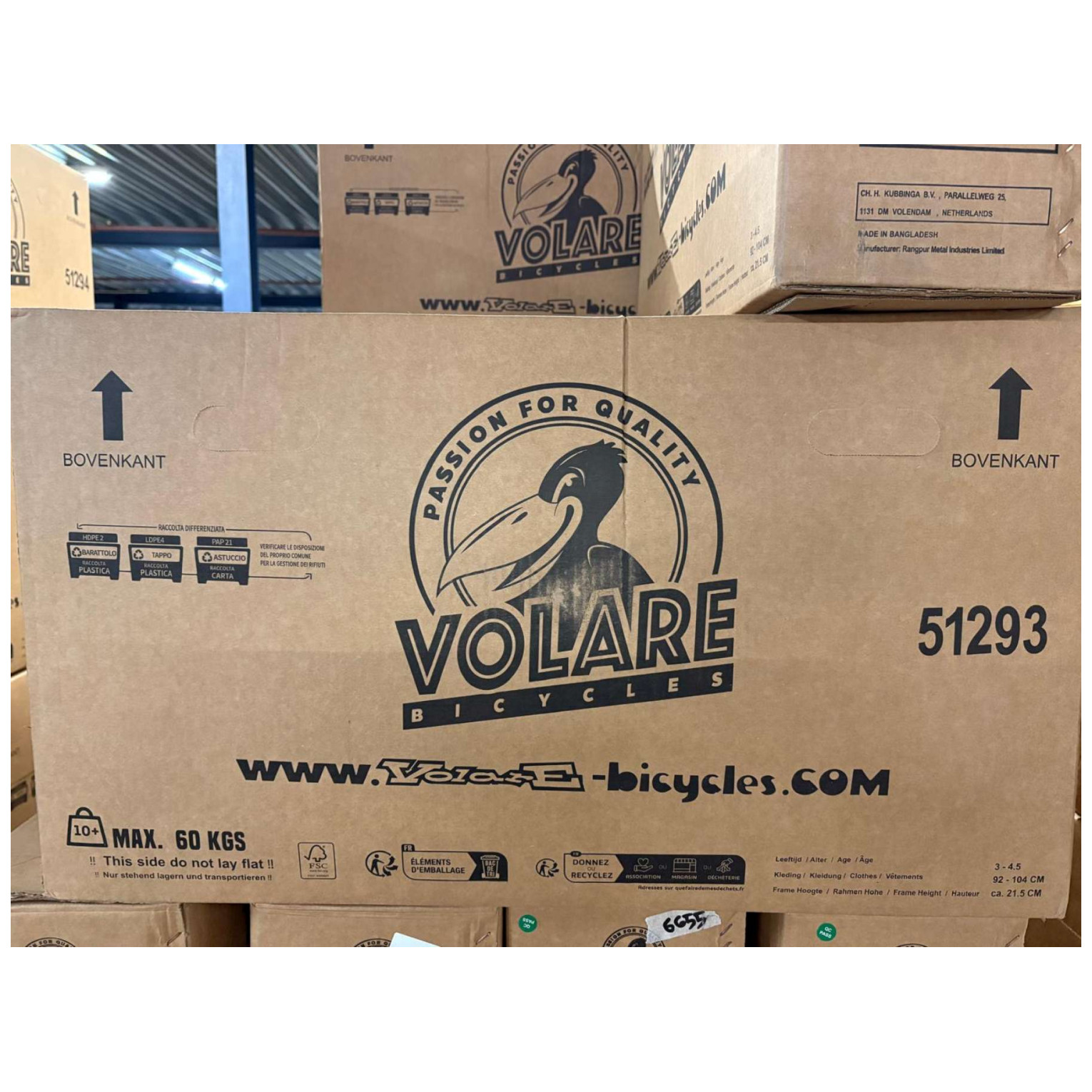 Volare Blossom Fiets - 12 inch - Roze - Twee handremmen