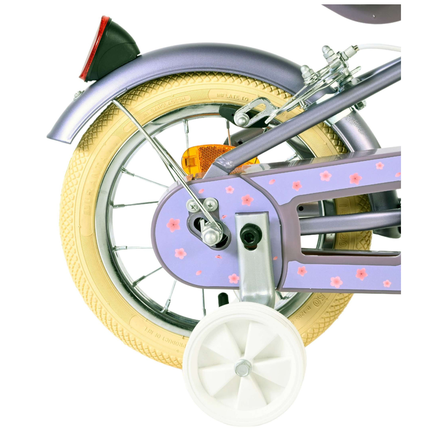 Volare Blossom Fiets - 12 inch - Paars - Twee handremmen