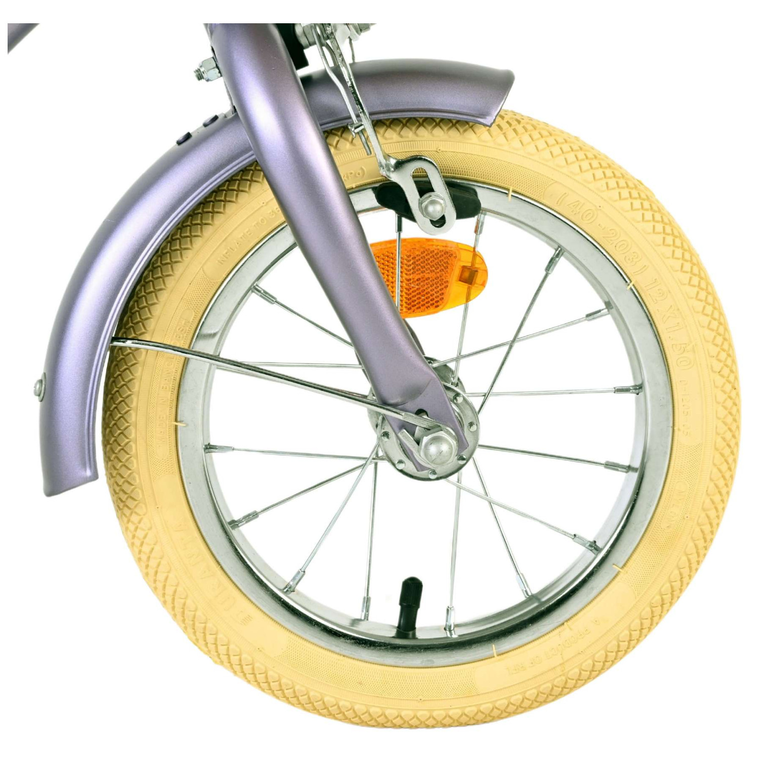 Volare Blossom Fiets - 12 inch - Paars - Twee handremmen