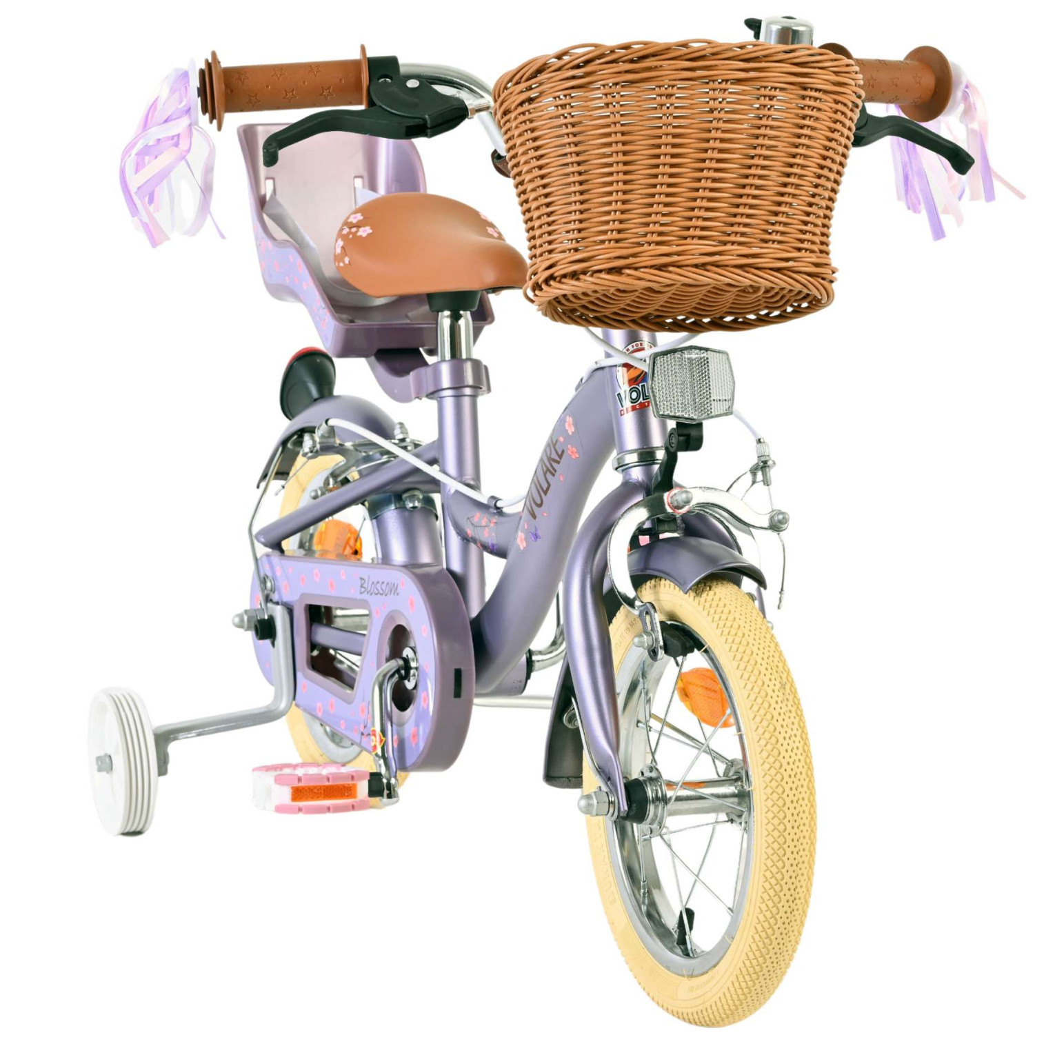 Volare Blossom Fiets - 12 inch - Paars - Twee handremmen