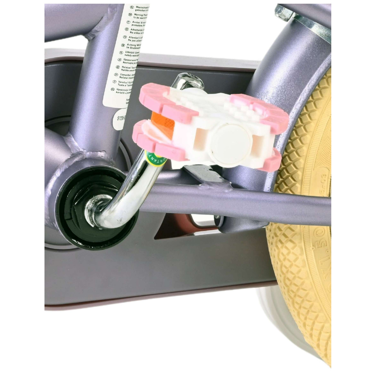 Volare Blossom Fiets - 12 inch - Paars - Twee handremmen