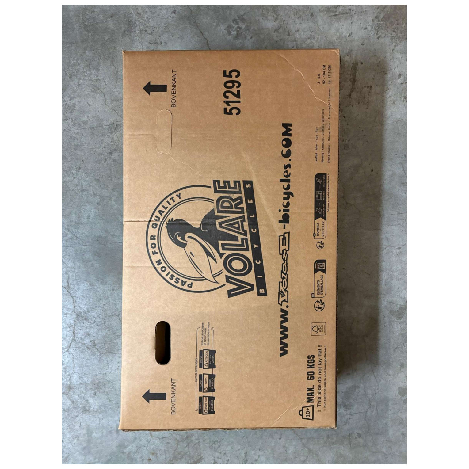 Volare Blossom Fiets - 12 inch - Paars - Twee handremmen