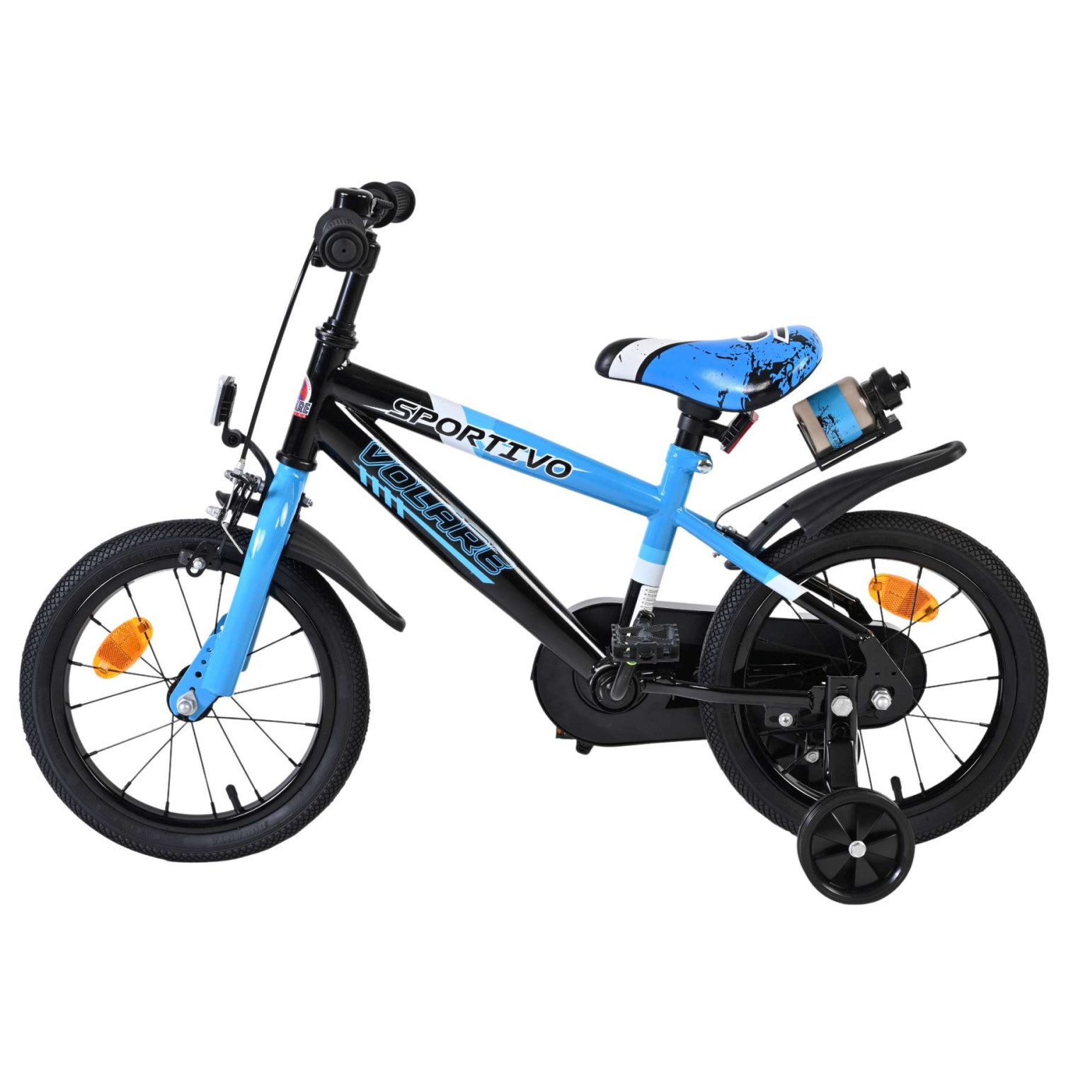 Volare Sportivo Fiets - 14 inch - Blauw Zwart